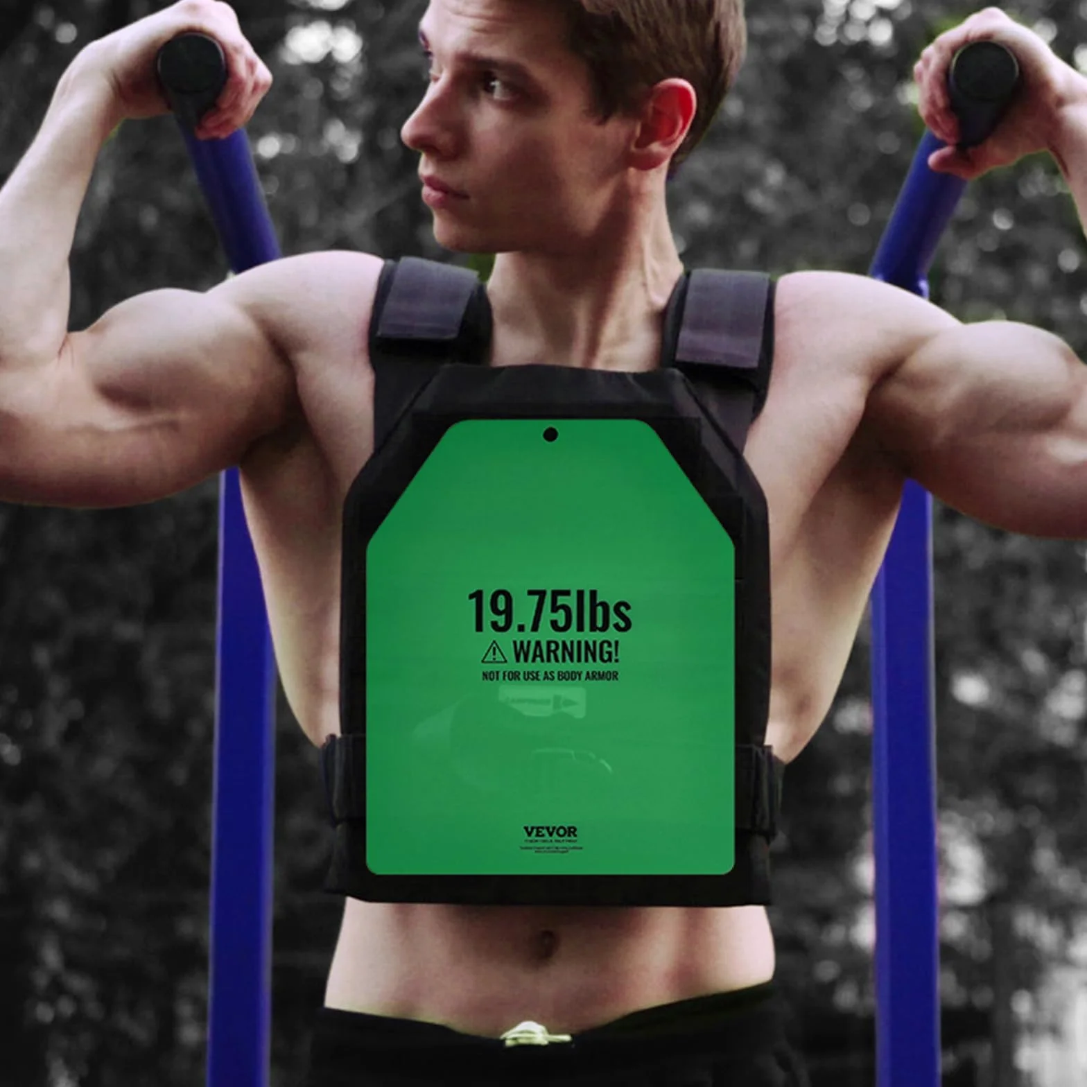 VEVOR Zavorrowane płyty kamizelkowe, pary 8,95 kg, wysokiej jakości stalowe płyty z ostrymi krawędziami, ergonomiczny krój w kształcie WOD, dodatkowa waga dla zaawansowanych kamizelek, do treningu