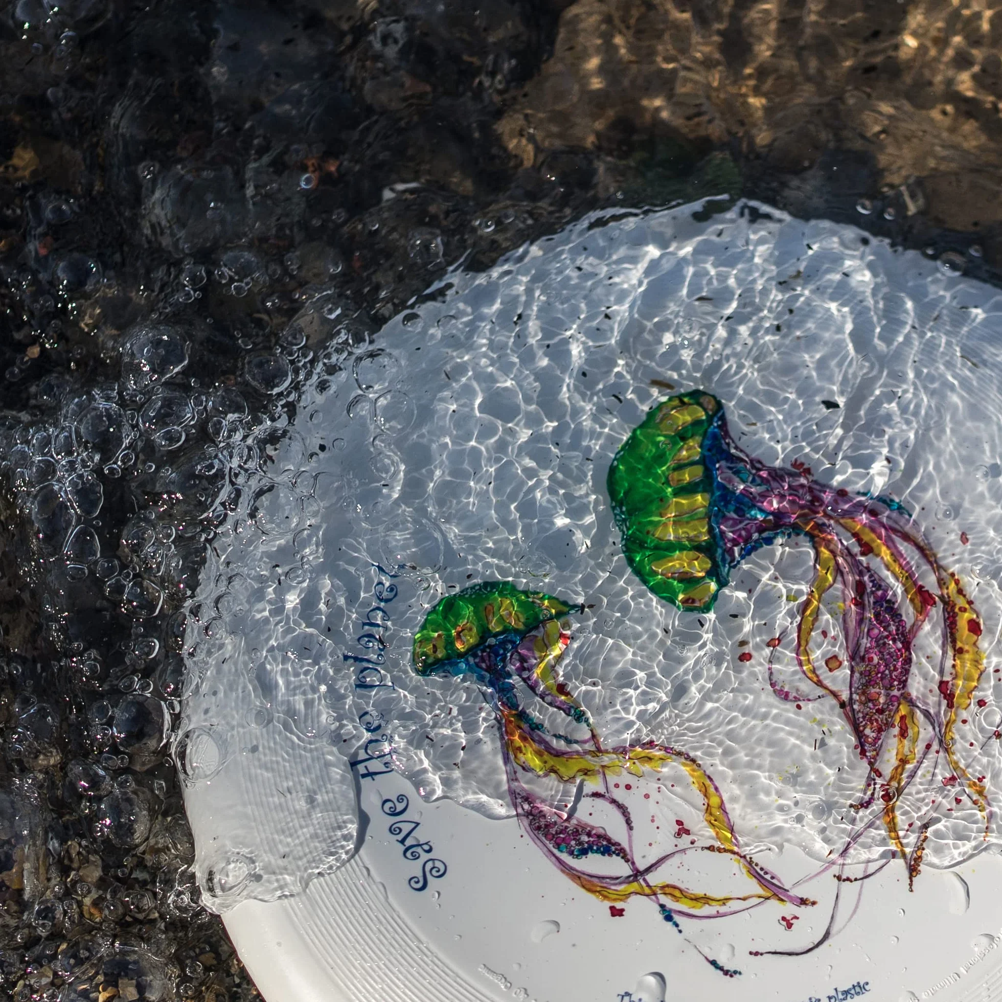 Eurodisc 175g Ultimate Frisbee Disc Wettkampf-Wurf-Scheibe Bio-Kunststoff stabile Flugbahn über 100 Meter, Design Motiv Foto Bild Save The Planet Jellyfish, Ocean Ozean Edition