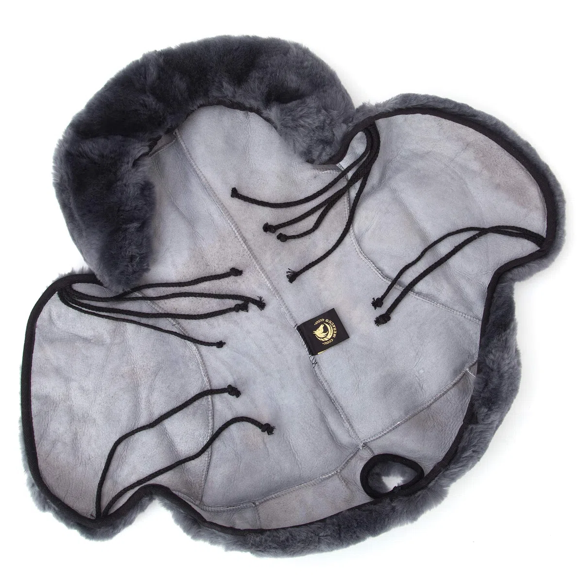 Western Merino Sheepskin Saddle Seat Cover -Riding weern futro jagnięce pokrowiec na siodełko (antracyt)