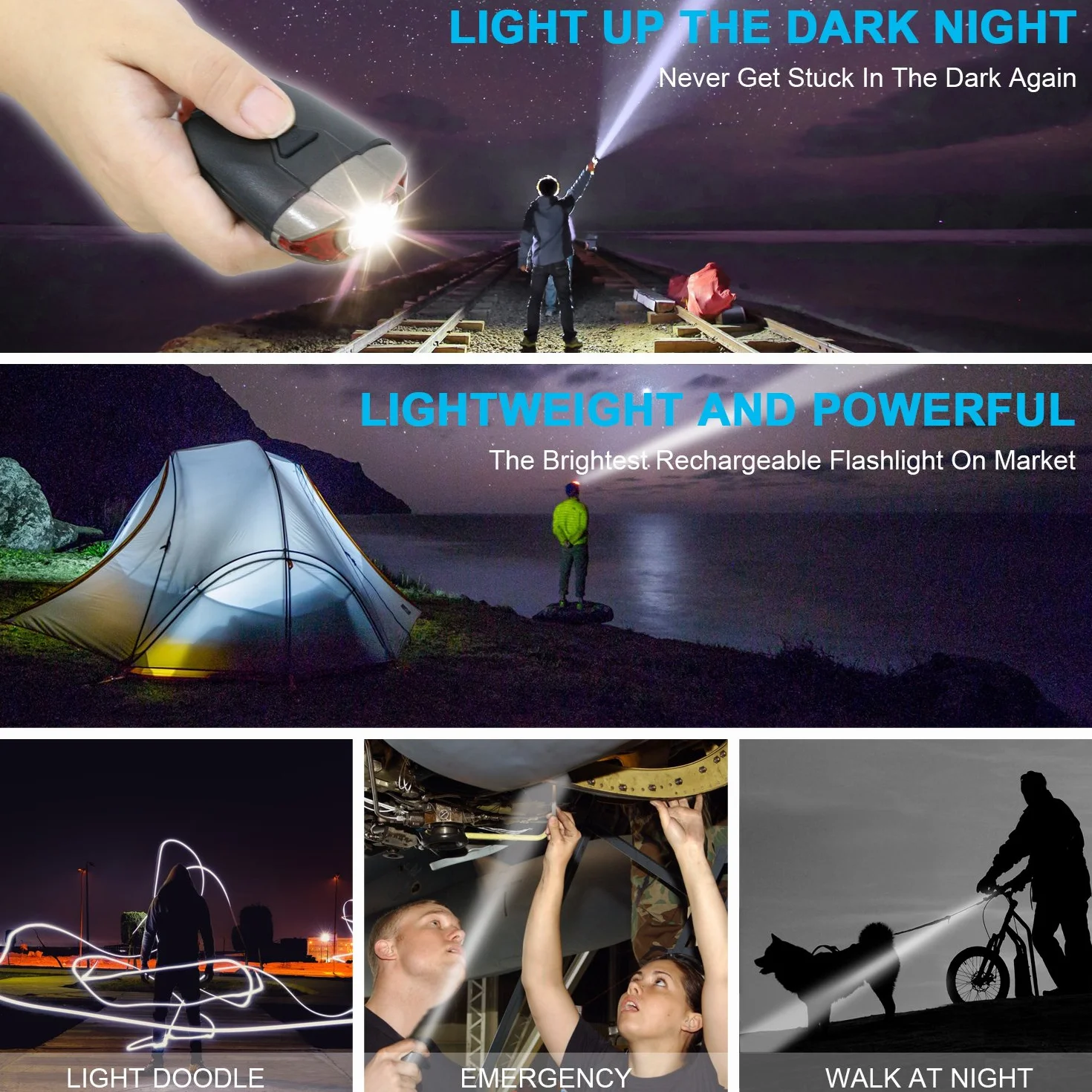 ITSHINY Światło rowerowe, światła rowerowe USB, zestaw do wielokrotnego ładowania, LED, przednie światło rowerowe i tylne światło, kombinacje reflektorów tylnych, wodoodporne, super jasne