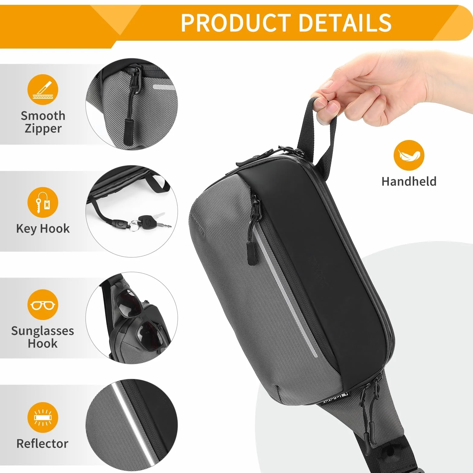 Huntvp Torba nerka dla mężczyzn i kobiet sportowa torba na ramię Fanny Pack Bag z regulowanym paskiem Unisex Rozszerzalna wodoodporna torba na ramię do pieszych wycieczek kolarskich Trekking na