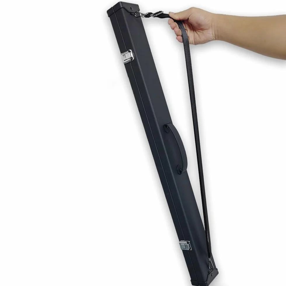 1×1 Twarde pudełko na kije bilardowe, ​​1/2 kija bilardowego Twarde pudełko Etui na kij do snookera Miękka wyściółka z pianki Pojemnik do przenoszenia Uchwyt na etui na kije bilardowe, 1 sztuka, 85 cm