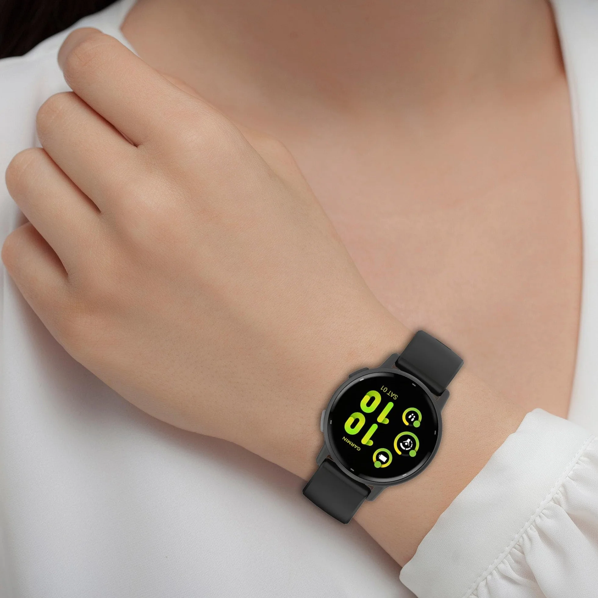 Silikonowe paski do zegarka Garmin Venu 4 41 mm, regulowany, zapasowy pasek do zegarka sportowego do smartwatcha Garmin Venu 4 41 mm, dla kobiet i mężczyzn