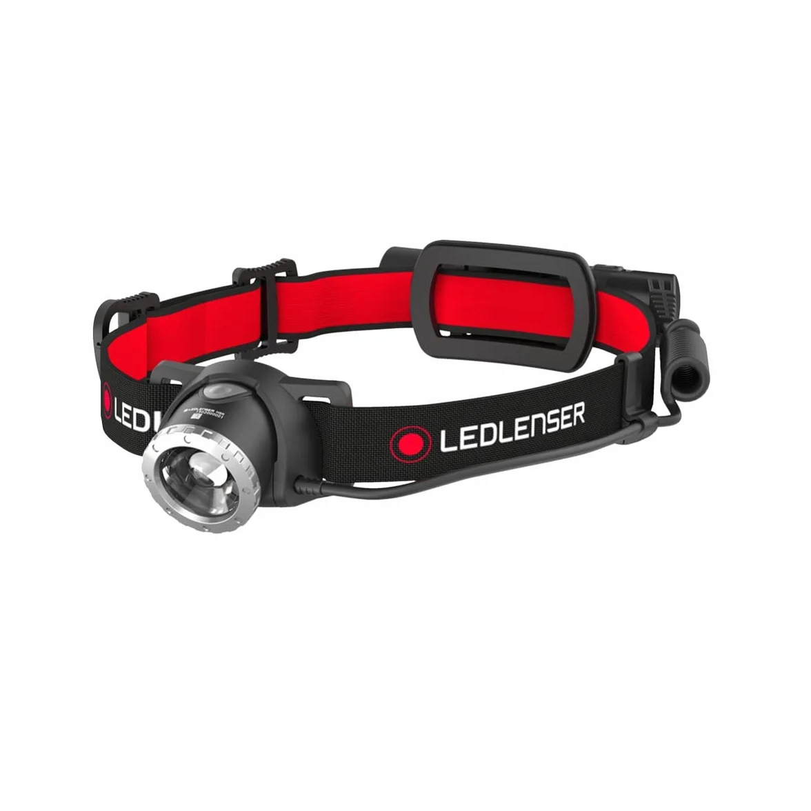 Ledlenser H8R Latarka czołowa LED, ładowany akumulator litowy typu 18650, 600 lumenów, z możliwością ustawiania ostrości, czas pracy do 120 h, tylne światło czerwone, obrotowa, kabel USB do ładowania
