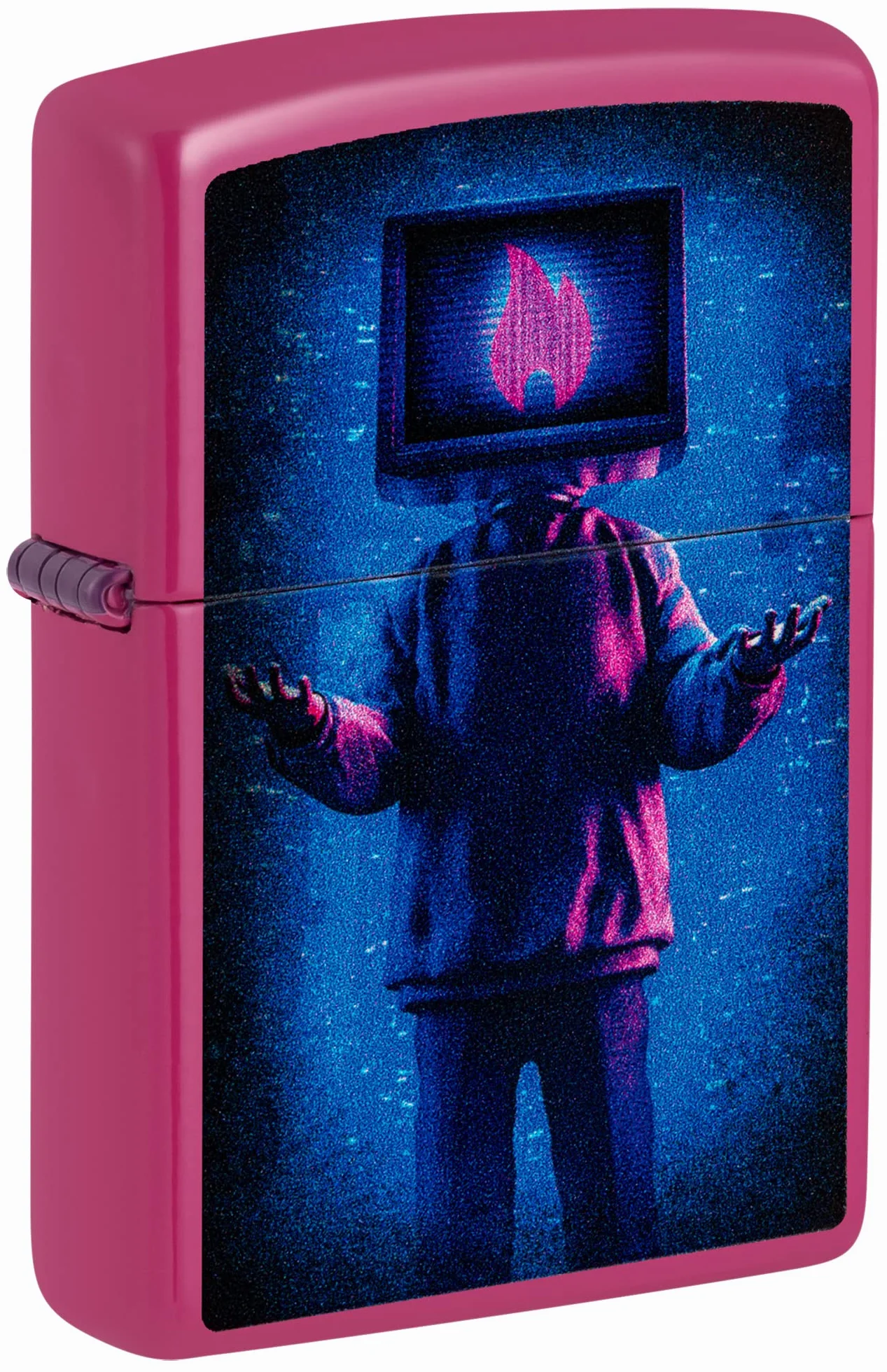 Zippo Zapalniczka Sztormowa Flame TV Man Kolorowy Nadruk Metal Wyprodukowana w USA