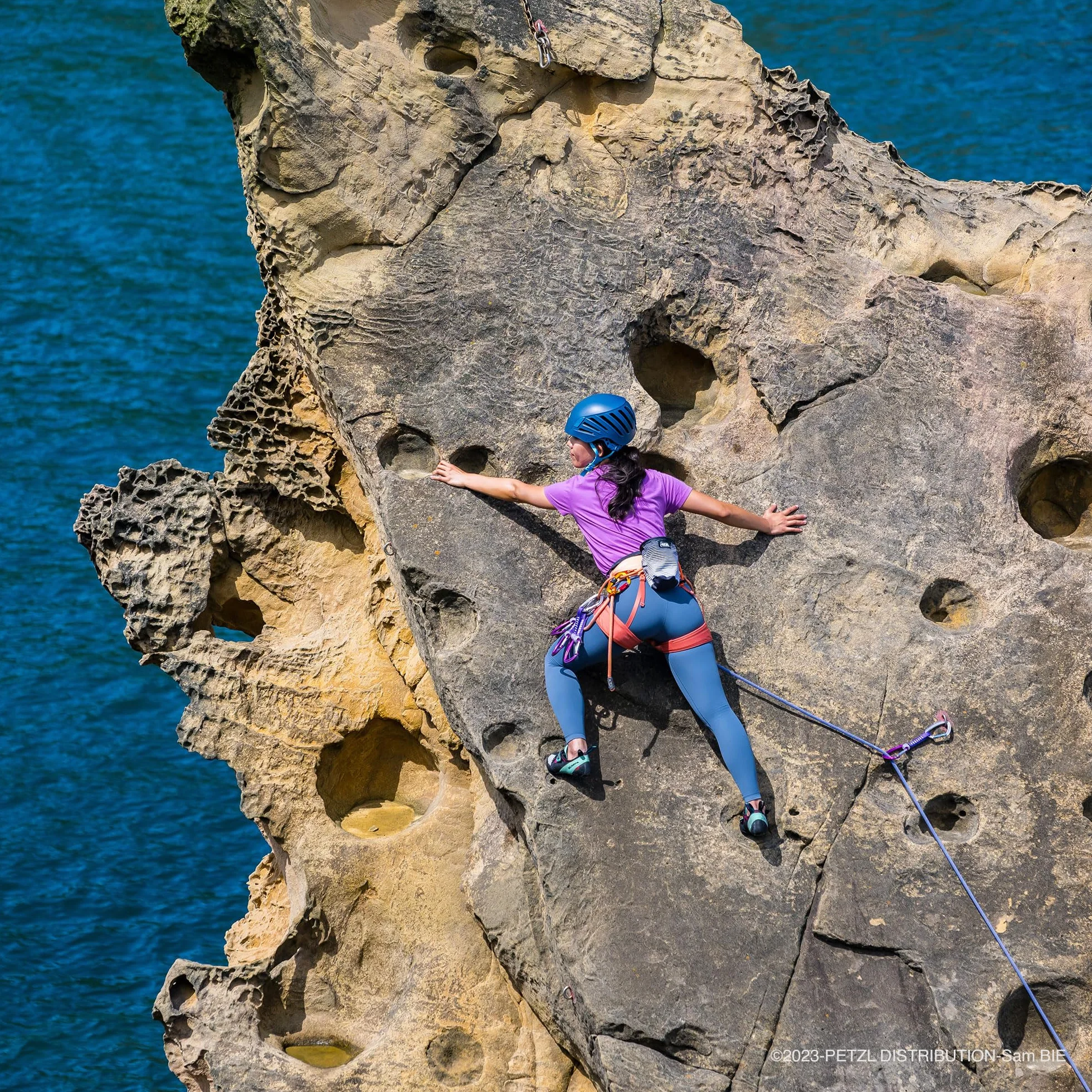 PETZL Szelki CORAX LT WOMEN - Damskie, liliowo-białe, M