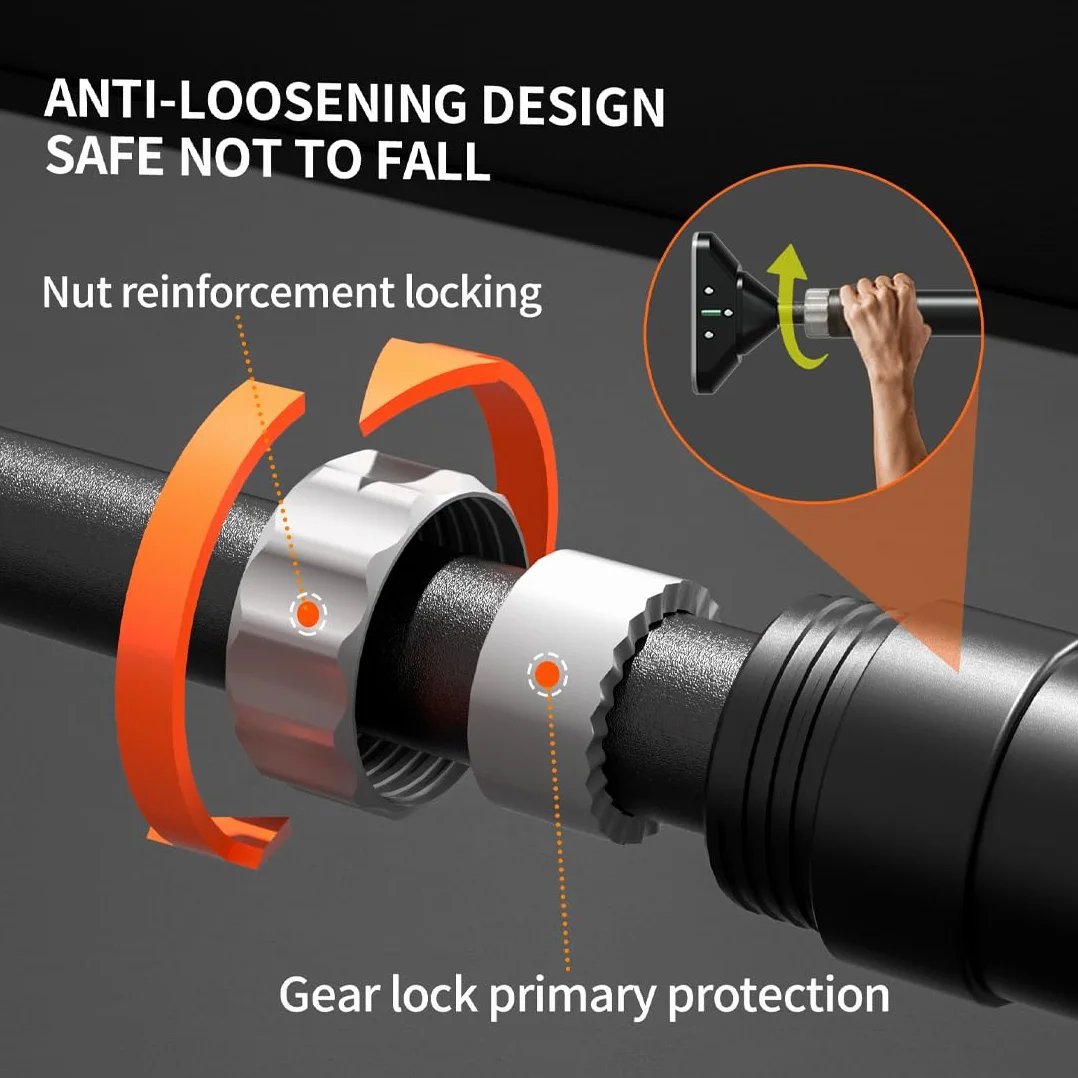 PROIRON Drążek do podciągania z innowacyjną funkcją Gear-Lock | bezpieczne i szybkie mocowanie bez śrub w futrynie drzwi | Indoor Pull Up Bar można indywidualnie dopasować