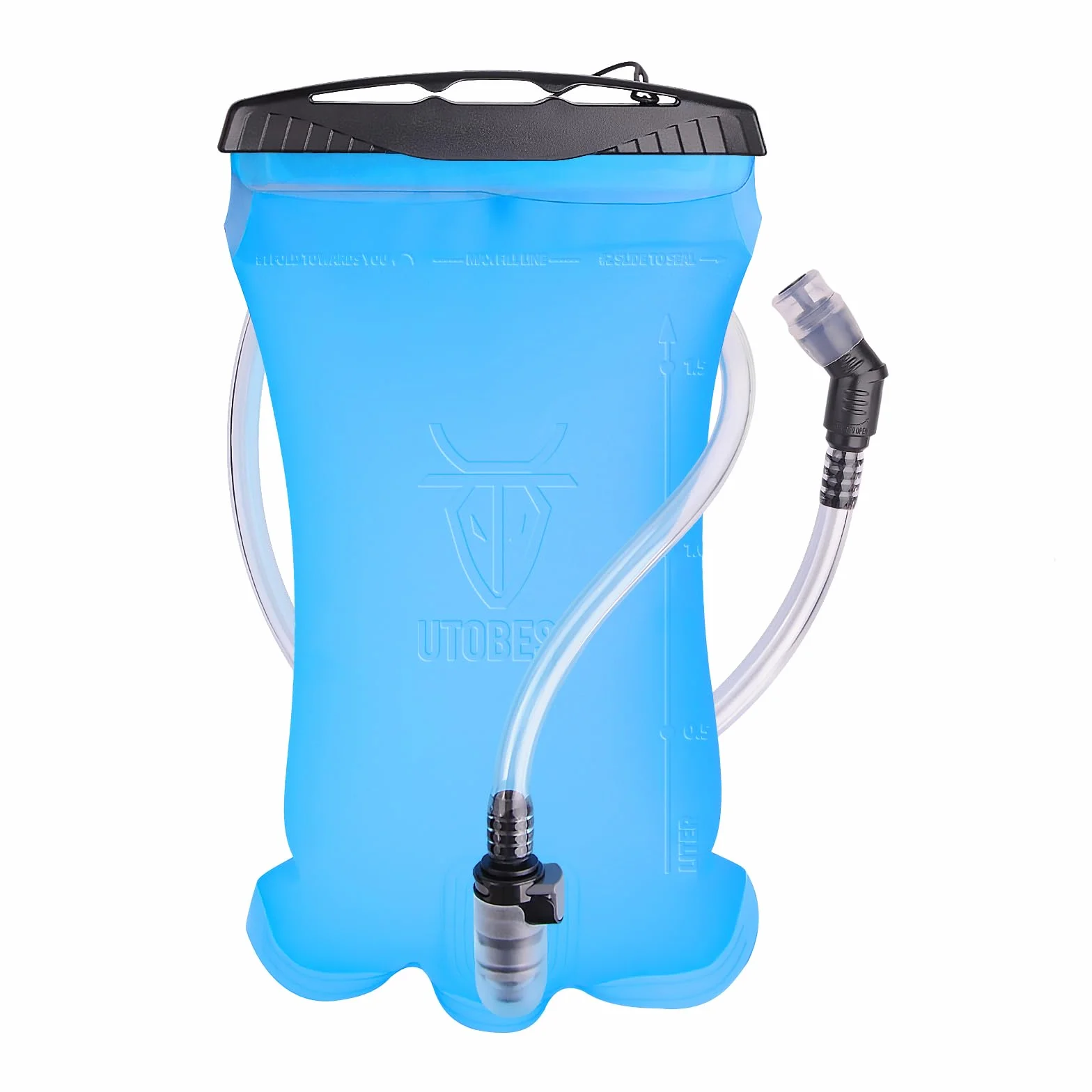 UTOBEST Bukłak na wodę, 1,5 l, 2 l, 3 l, worek na wodę z TPU, nie zawiera BPA, szczelny, do wędrówek, biegania, jazdy na rowerze, na kemping