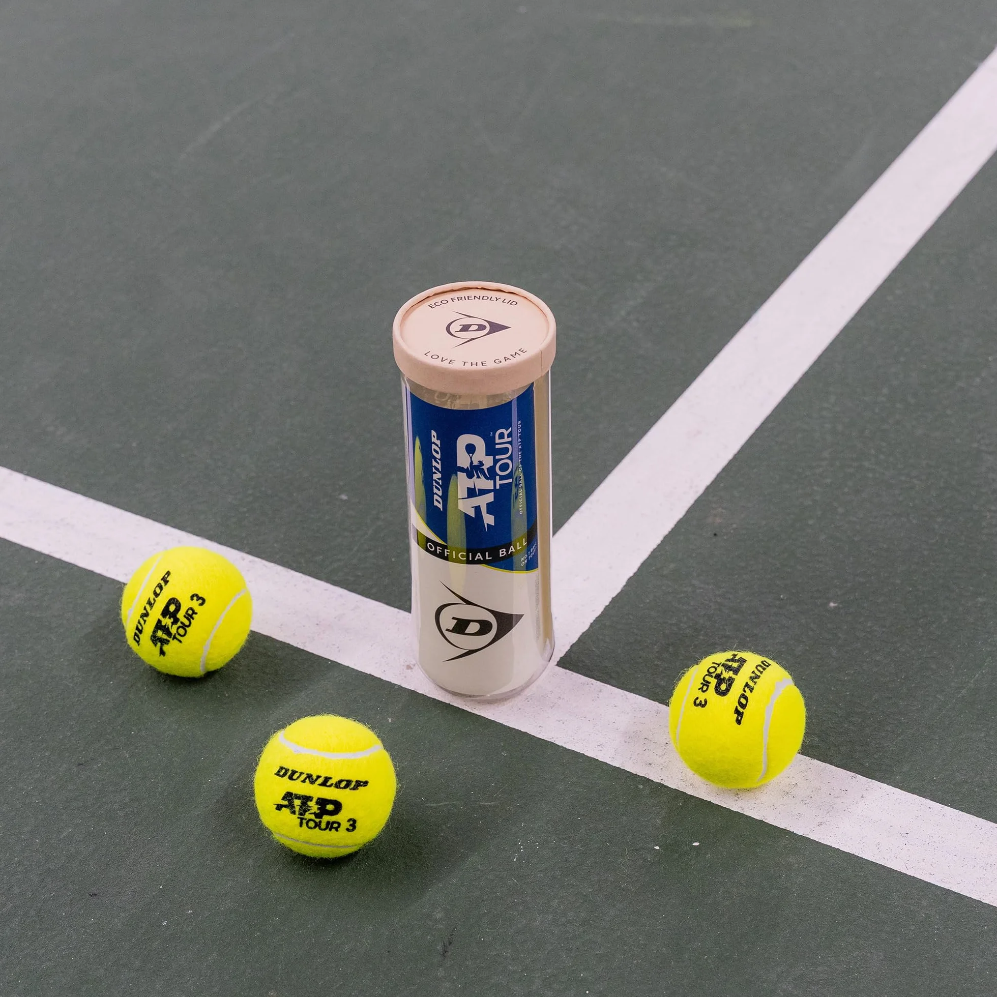 Dunlop Piłka tenisowa ATP Tour – do piasku, twardego podłoża i trawnika (3 piłki)