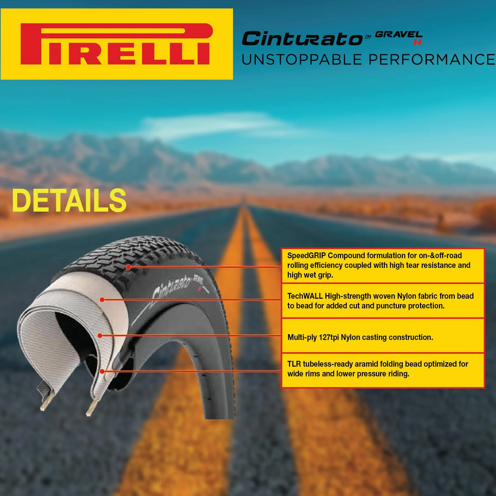 OPONA PIRELLI CINTURATO GRAVEL HARD TLR CL 700x45c