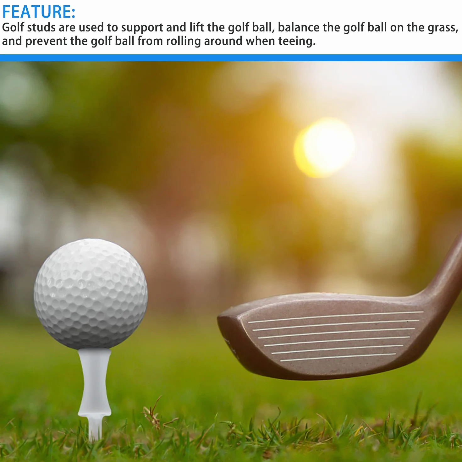 Plastikowe koszulki golfowe 34-77 mm z torbą do przechowywania