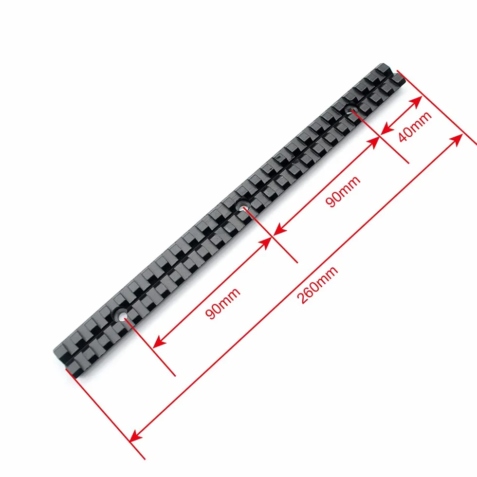 TRIROCK Multi Slots Tactical Rifle Scope Base 20mm Width Mount 260mm Length Durable Weaver Picatinny Rail