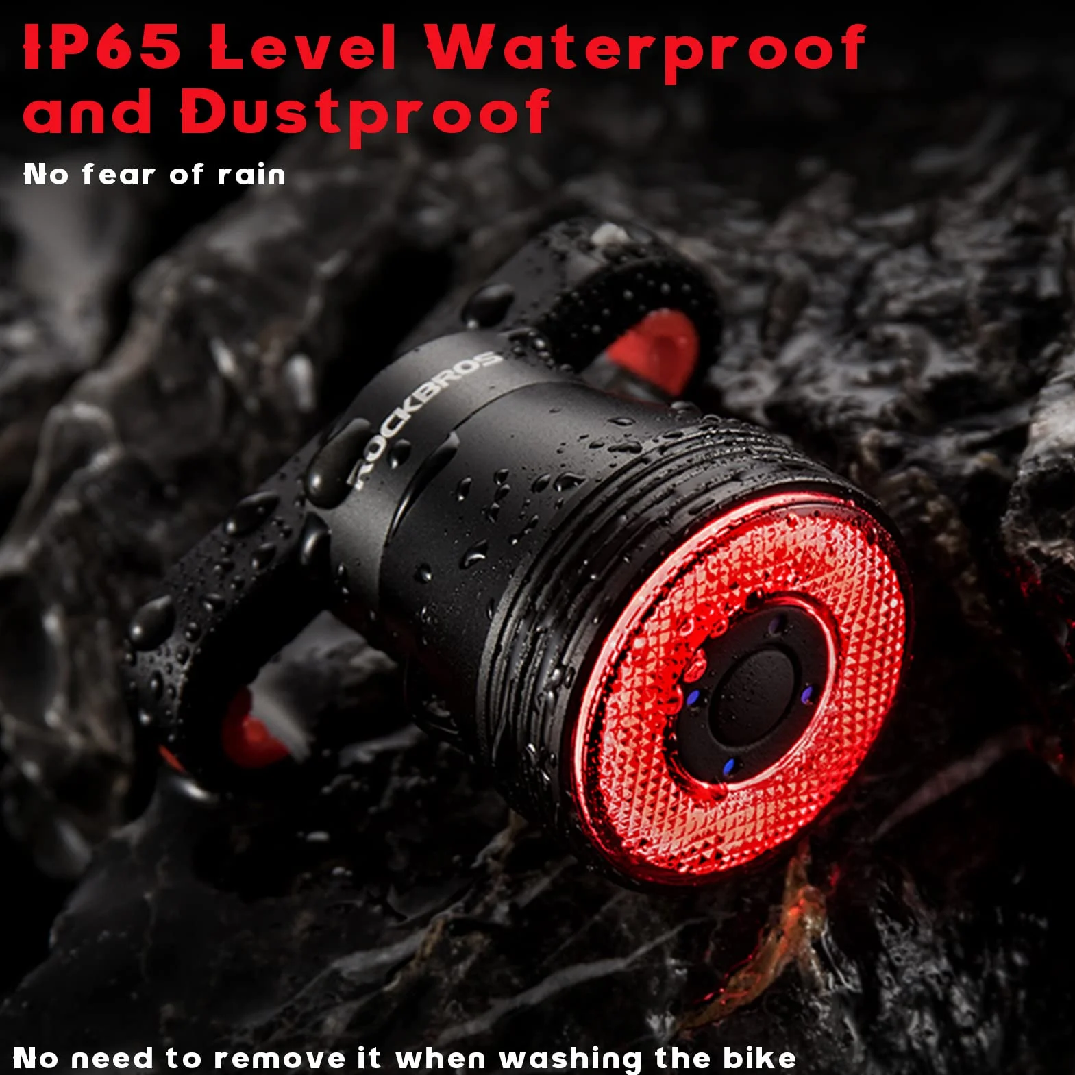 ROCKBROS USB Akumulatorowa lampka rowerowa LED 400 lumenów, IPX6 Wodoodporna przednia lampka rowerowa z 4 stałymi i migającymi trybami do jazdy na rowerze szosowym