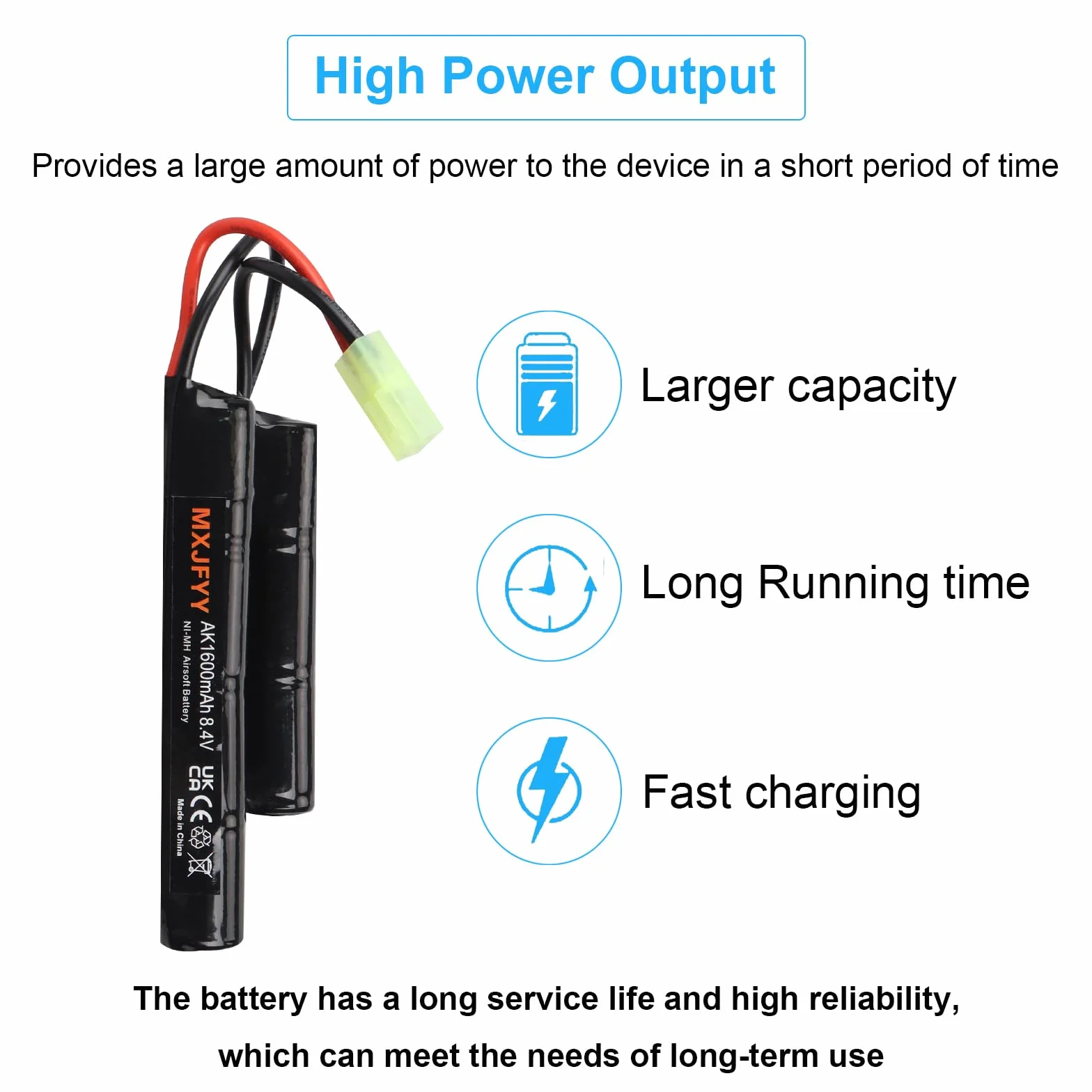 2 sztuki baterii Airsoft 8,4 V-1600 mAh