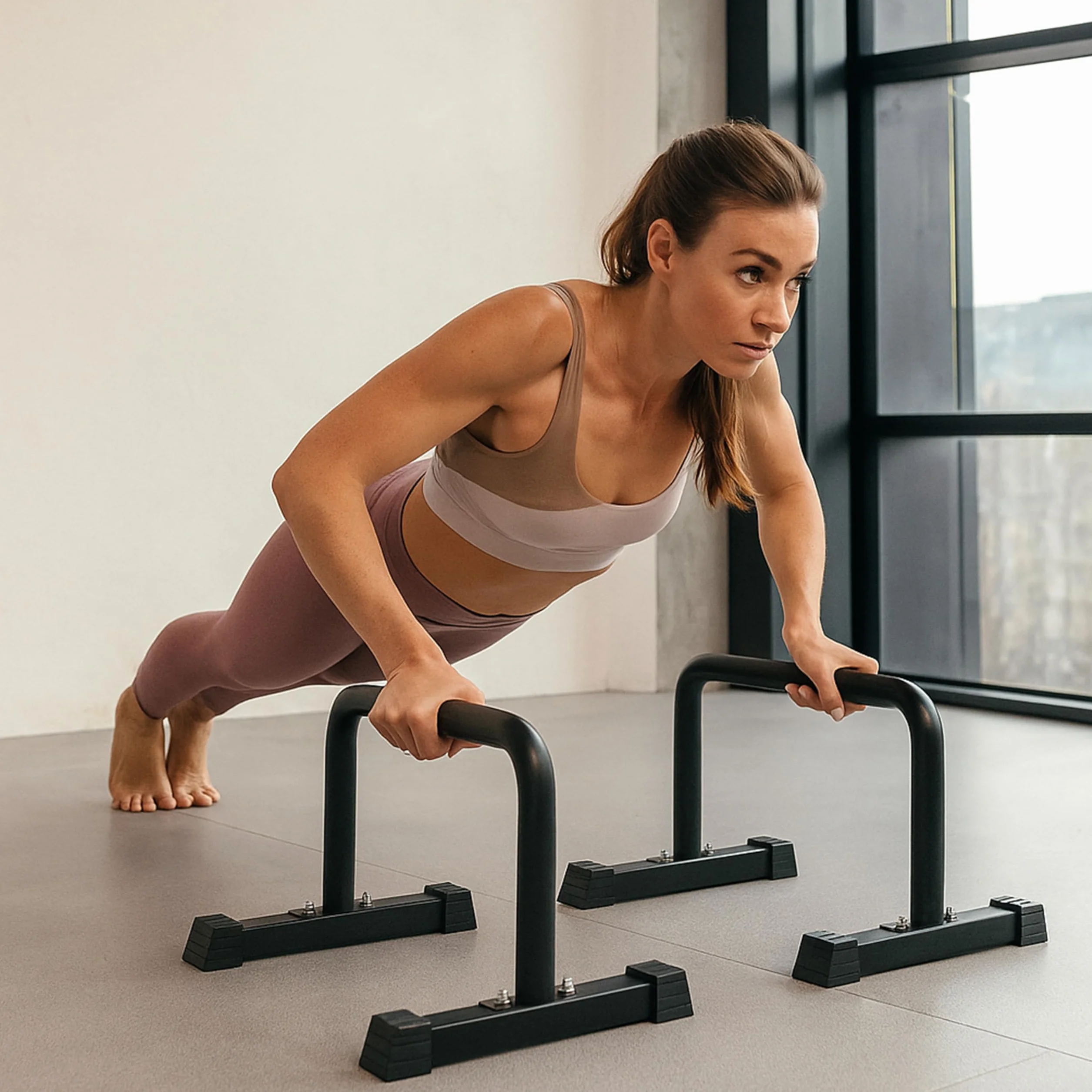 Body Revolution Medium parallette Bars für tragbare Calisthenics, Gymnastik, Crossfit, Körpergewicht