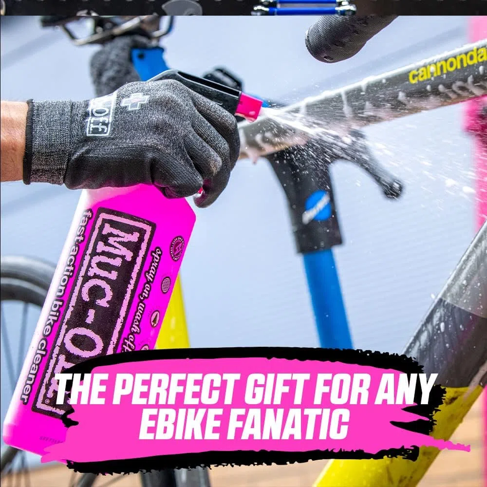 Muc-Off eBike Essentials Kit – Zestaw do Czyszczenia Roweru Elektrycznego – Zestaw Rowerowy Zawiera Środki do Czyszczenia Roweru Elektrycznego i Ochronny Środek Antykorozyjny Bike Protect
