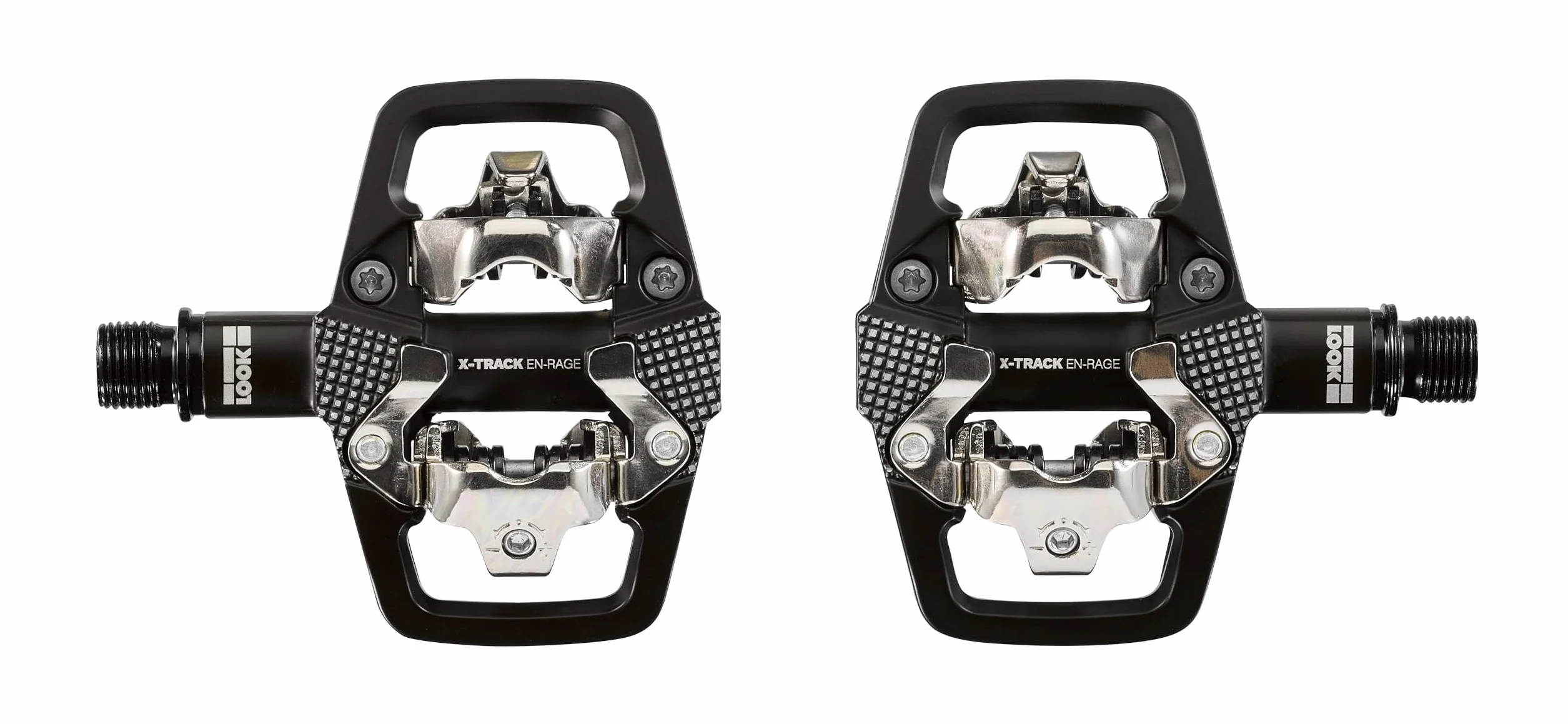 LOOK Cycle - X-Track En-Rage pedały MTB - kompatybilne ze standardowym mechanizmem SPD - kuty aluminiowy korpus - duża platforma - stabilne i lekkie pedały rowerowe, idealne do jazdy po szlaku