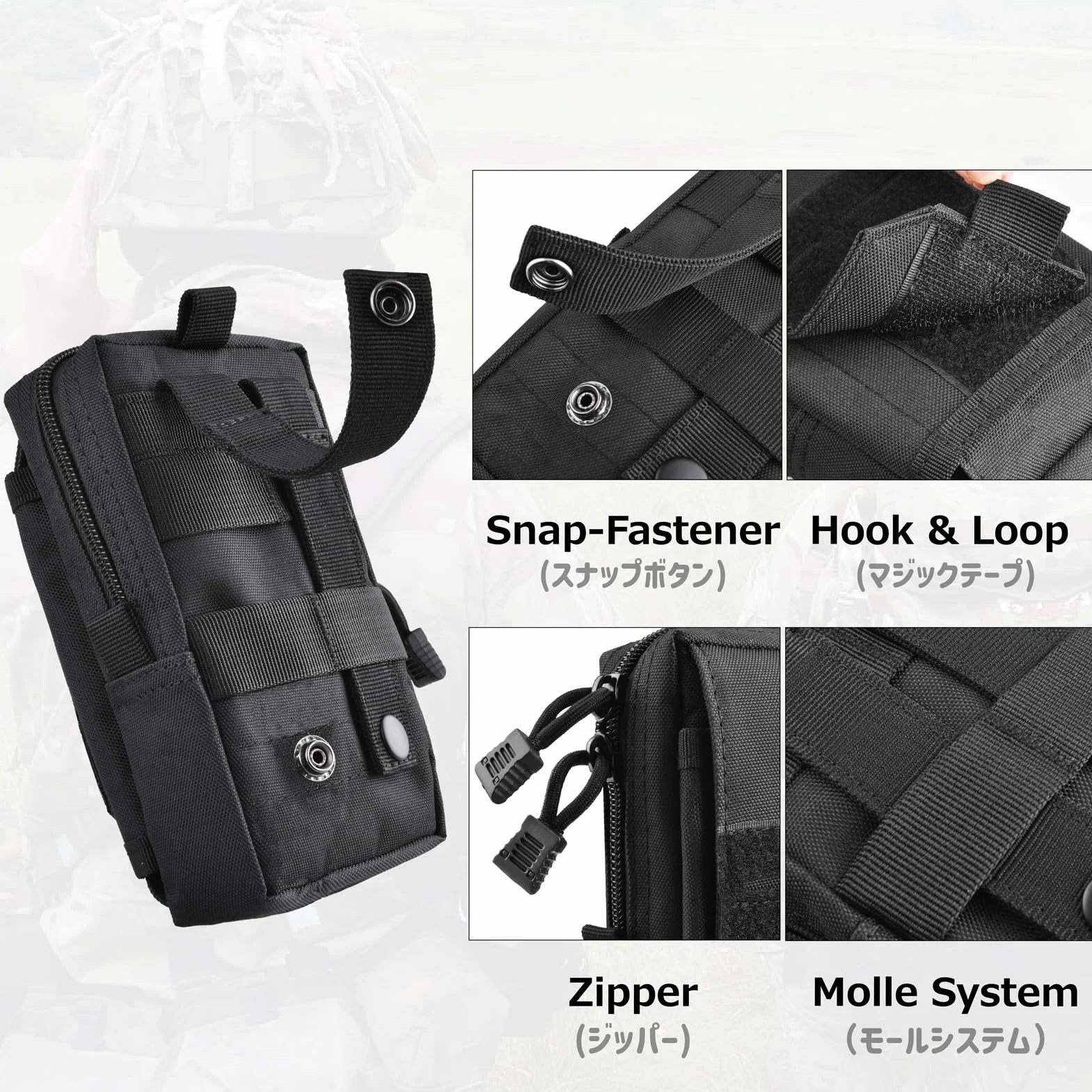 Azarxis Mała torba taktyczna, Molle EDC woreczki torba użytkowa mini administrator wojskowa torba na pasek