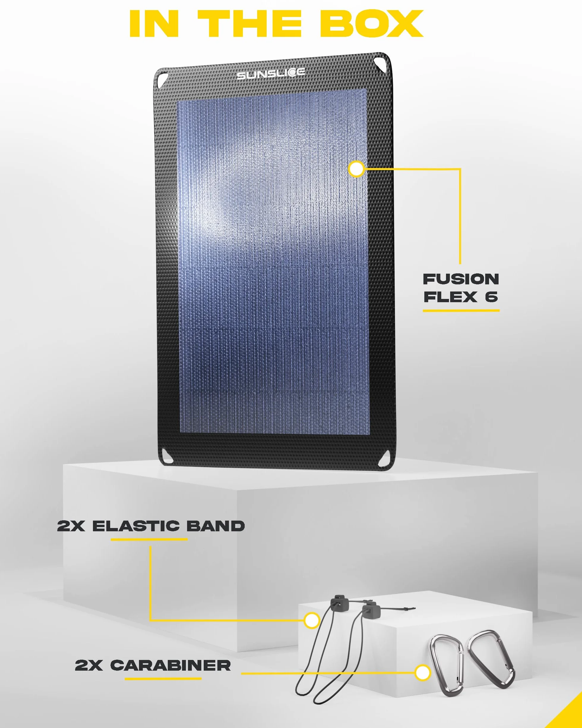 Sunslice| Nowa generacja 6W elastyczny panel słoneczny. Wydajny i znacznie lżejszy, ultra cienki, nietłukący. Dla smartfona, idealny na kemping i wędrówki - Czarny