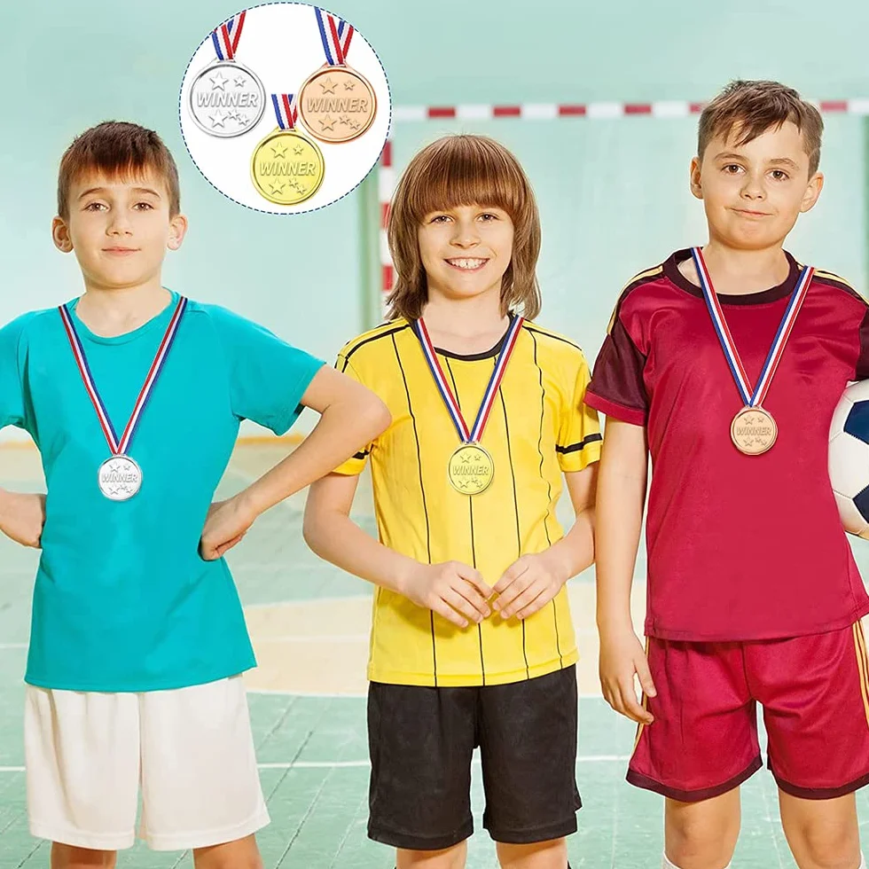 Medale plastikowe dla dzieci 18 sztuk na dzień sportu nagrody