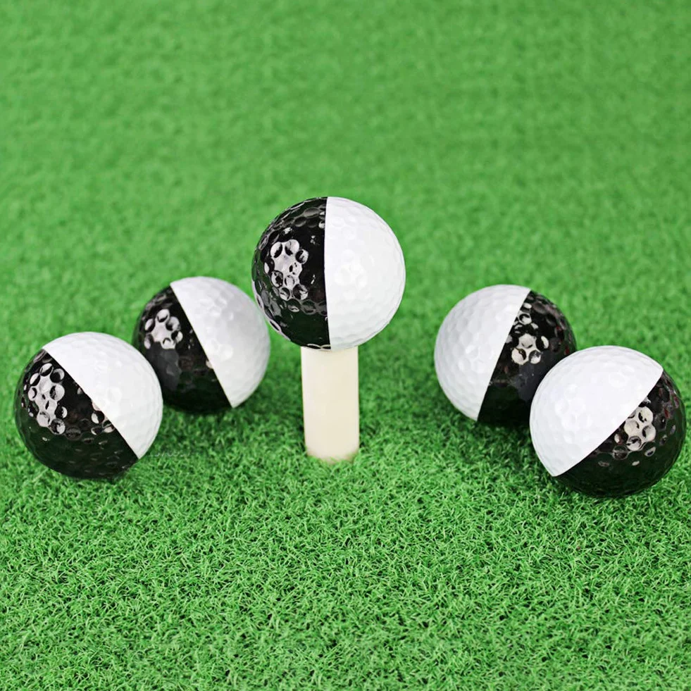 Vbest life 5 sztuk piłek golfowych, czarno-białe dwuwarstwowe piłki golfowe do akcesoriów do treningu golfowego