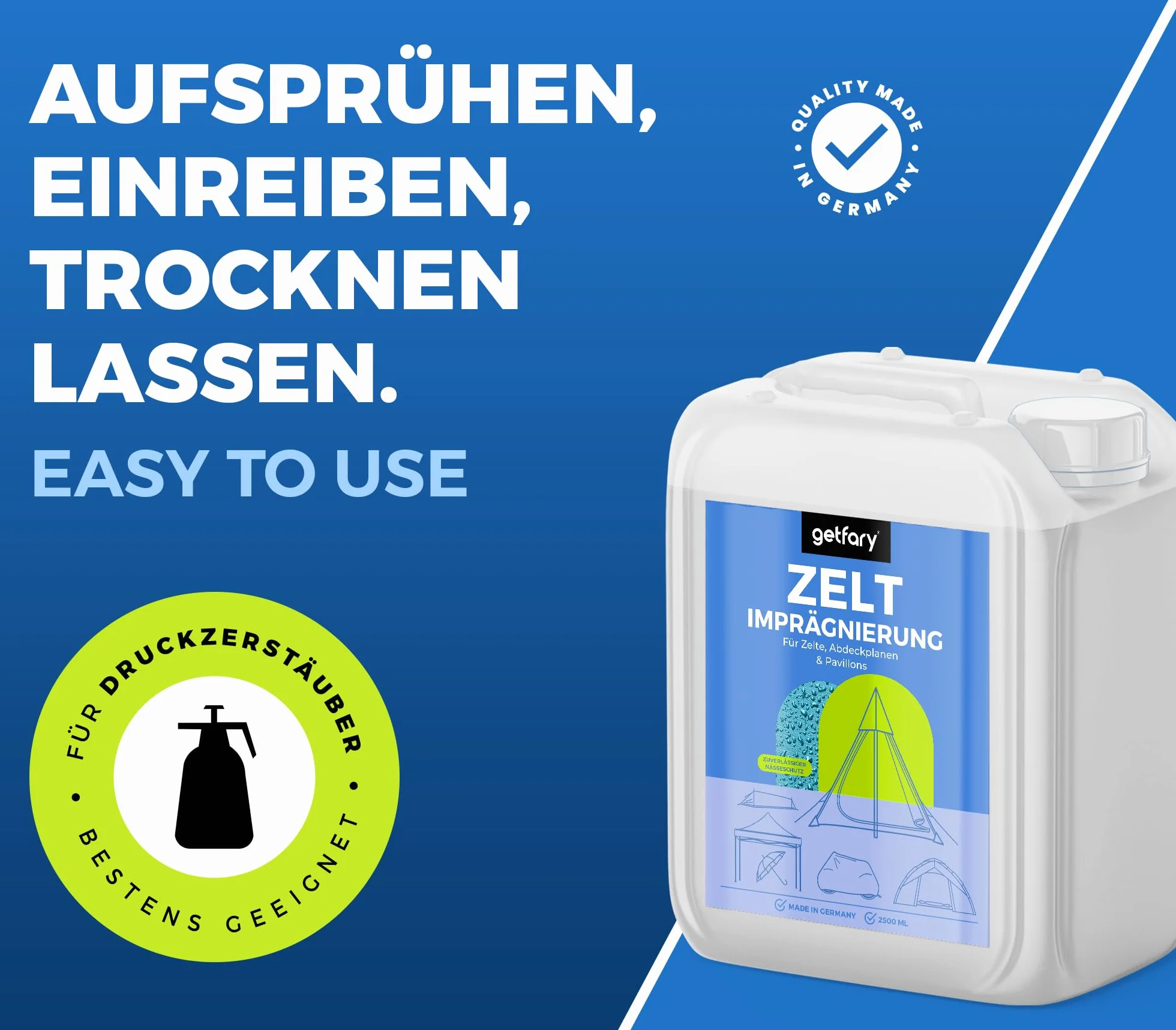 Spray impregnujący do namiotów i pawilonów 3 l – impregnat premium Spray-On do użytku na zewnątrz