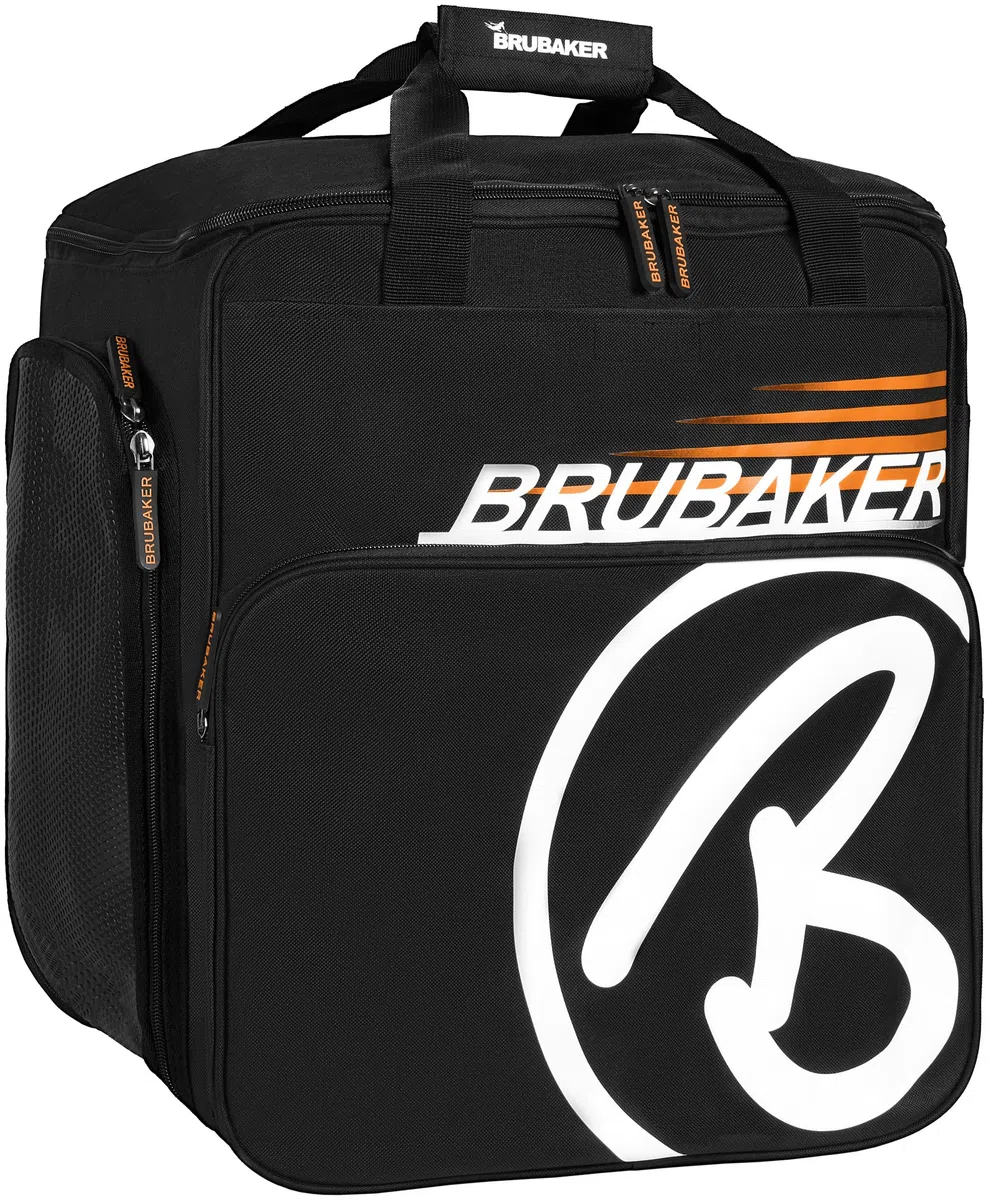 BRUBAKER Torba na buty narciarskie Super Champion - komfortowy plecak na buty narciarskie - torba na kask torba na buty z funkcją plecaka - czarna