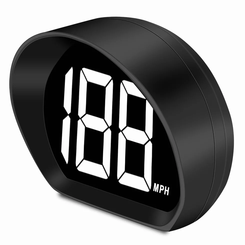 Cyfrowy speedometr, GPS tachometr HUD, cyfrowy miernik prędkości samochodu, duży wyświetlacz czcionki, zasilany przez USB, GPS, Beidou, podwójny chip do wszystkich pojazdów, przyłącze (biały