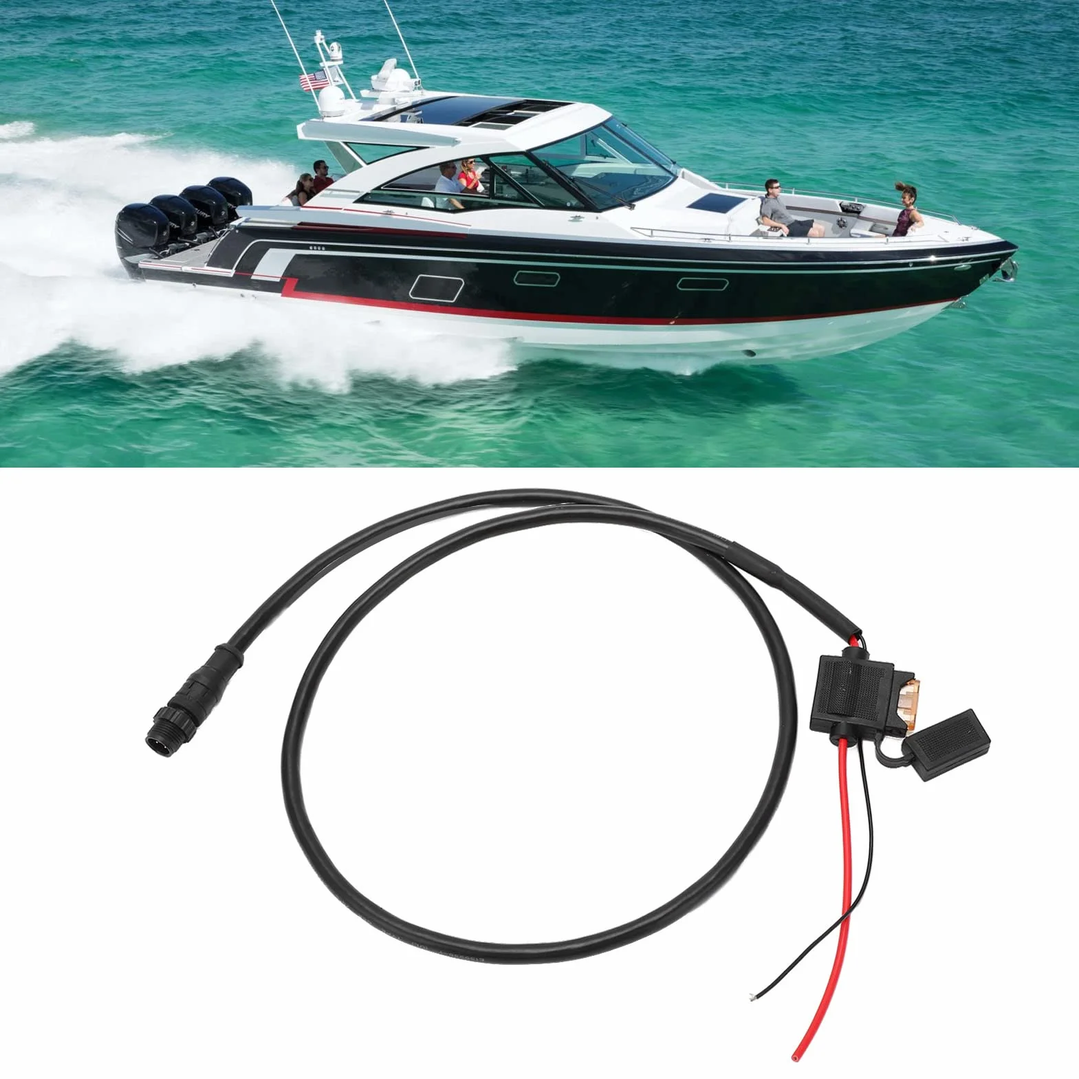 Kabel NMEA 2000 5-pinowy Męski z Bezpiecznikiem 1 m Lowrance