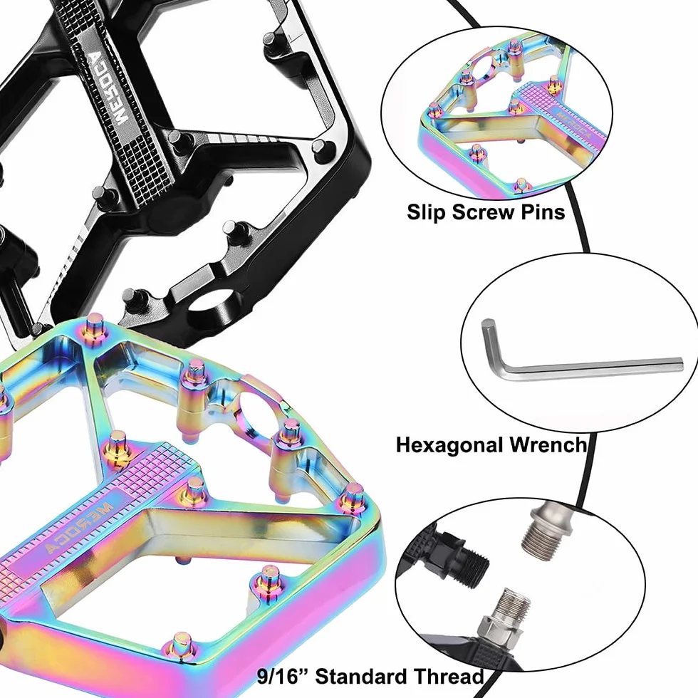 Pedały rowerowe MTB ze stopu aluminium 9/16" platformowe antypoślizgowe