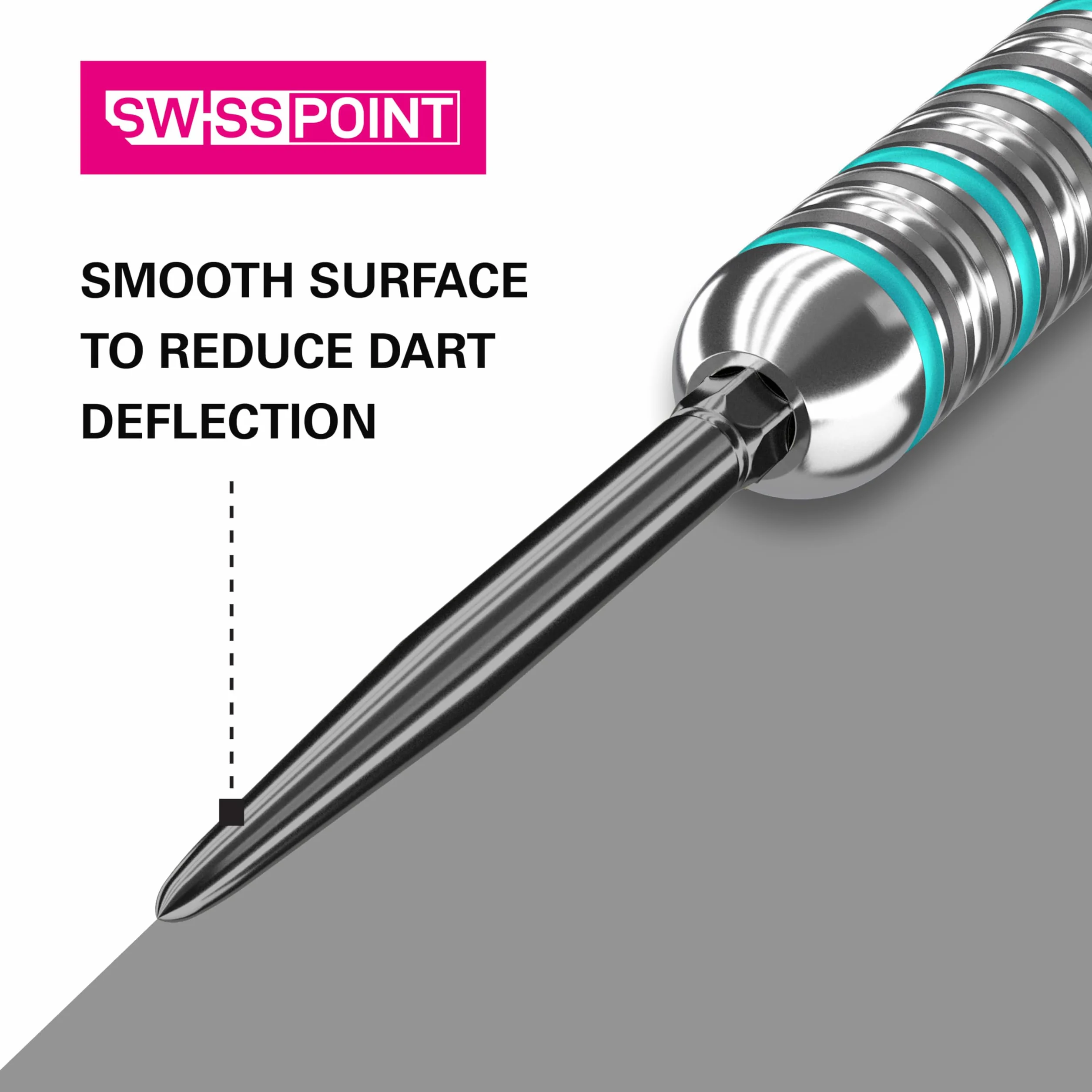 TARGET Darts Swiss Points, gładkie końcówki do rzutek szwajcarskich (3-pak zestaw końcówek) zmiana punktów do rzutek, profesjonalne akcesoria do rzutek