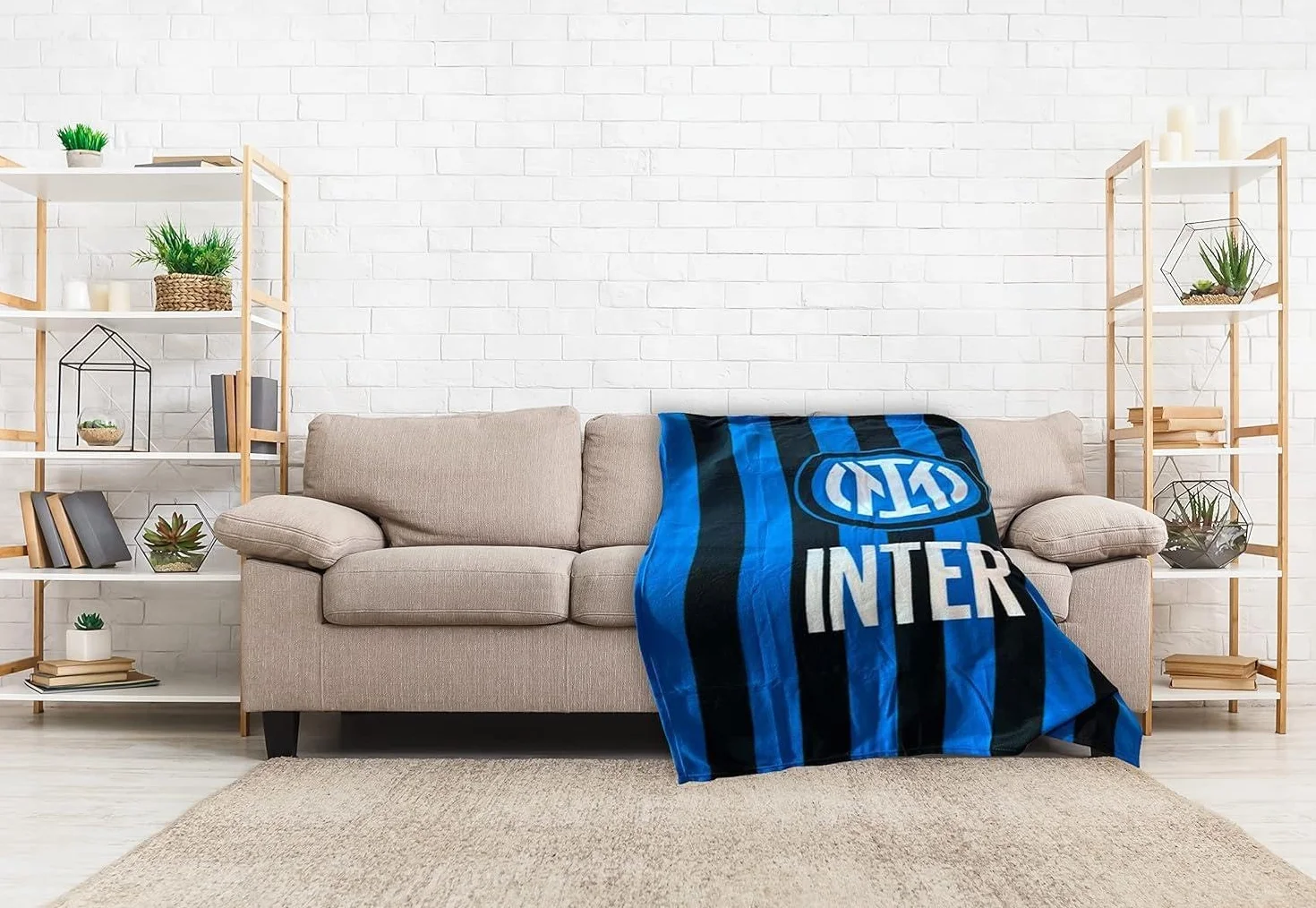 F.C. Inter | Koc Polarowy | 120x150 | Czarny/Niebieski | Oficjalny Produkt