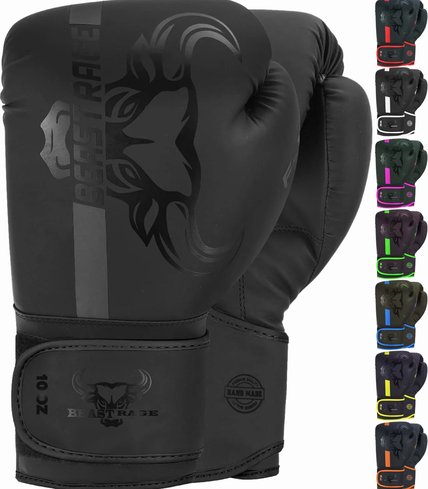 BEAST RAGE Rękawice bokserskie trening sparing Pro Impact Muay Thai MMA kickboxing mężczyźni kobiety dorosły ciężki worek bokserski podkładki ostrości rękawice prędkość trening wentylowana palma 8 10