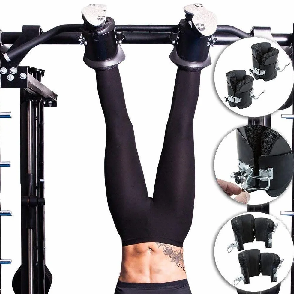 Buty grawitacyjne do wzmacniania mięśni core i łagodzenia bólu pleców – inwersyjny przyrząd fitness z drążkiem do stania na rękach i haczykami do ćwiczeń brzucha
