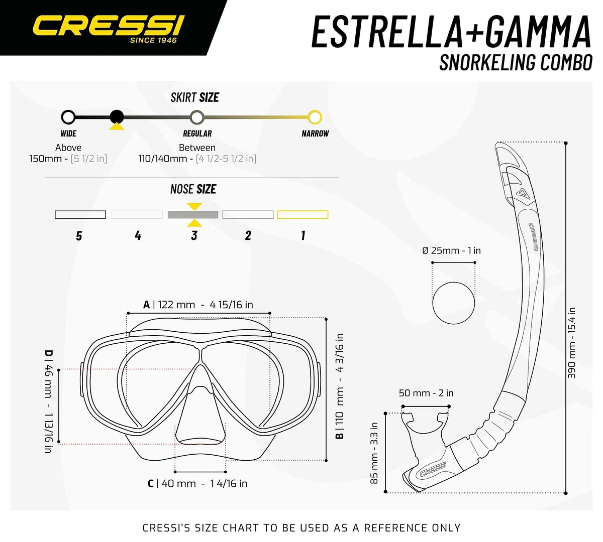 Cressi C/Set Estrella + Gamma