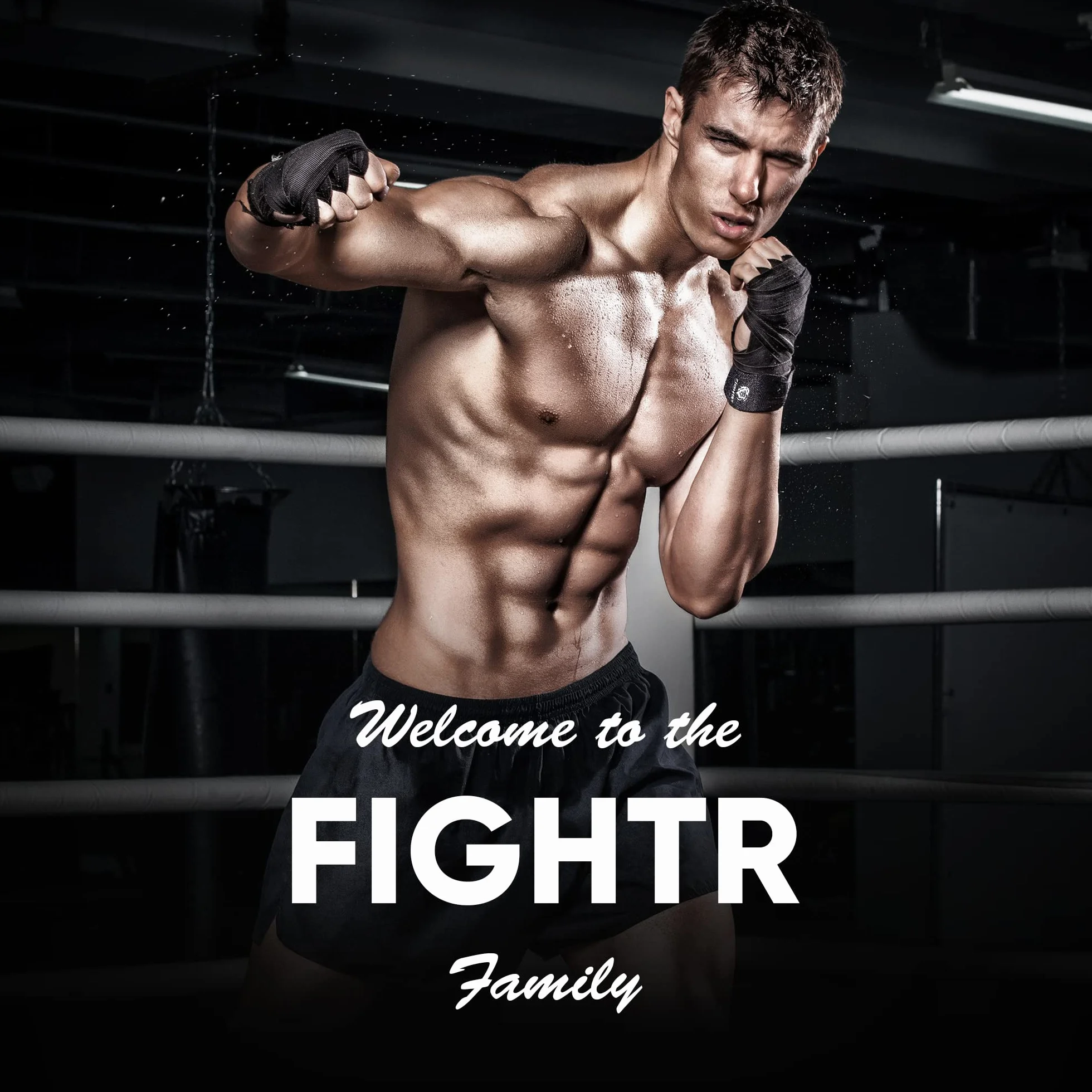 FIGHTR Owijki bokserskie 406 cm z pętlą na kciuk do boksu MMA muay thai
