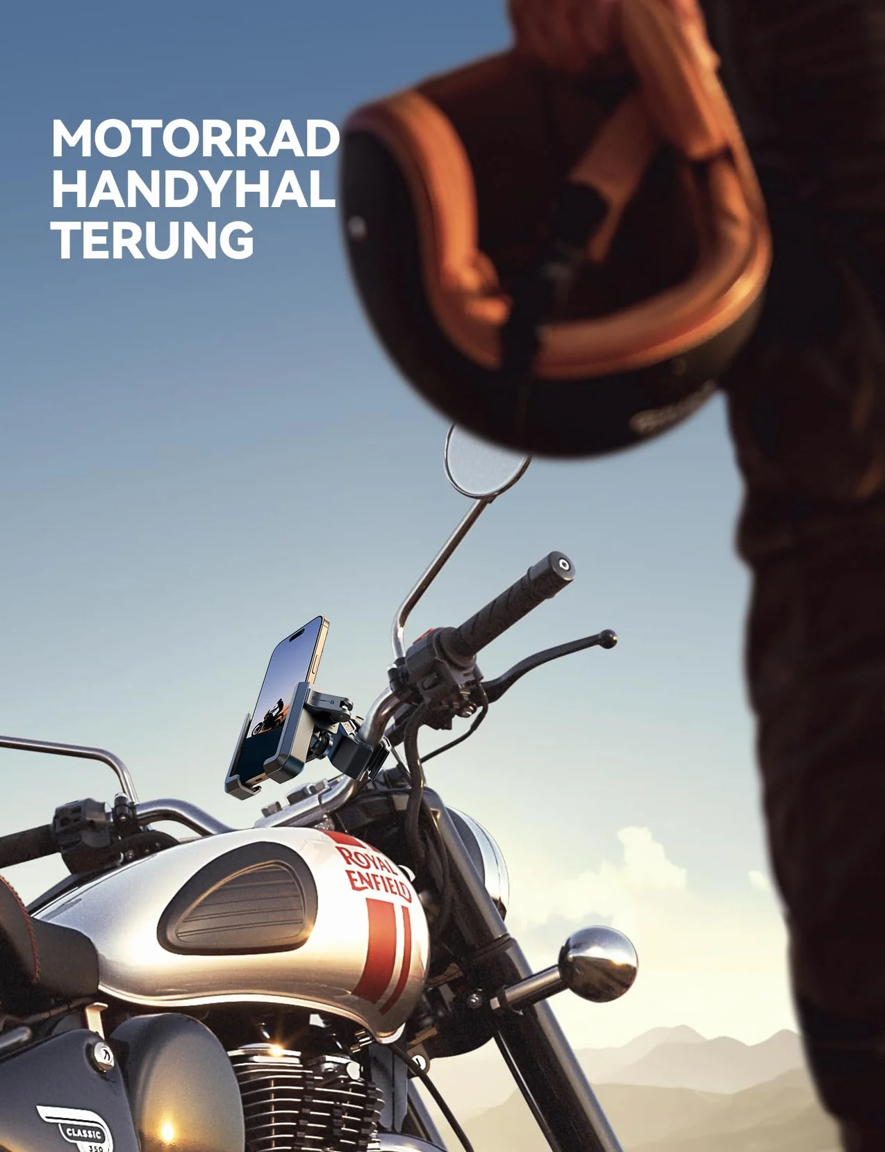 JOYROOM Uchwyt Telefon Rowerowy i Motocyklowy 4-Punktowy System Antywibracyjny Antywibracyjny Uchwyt Motocyklowy dla iPhone 16 Samsung S24 4,7"-7"
