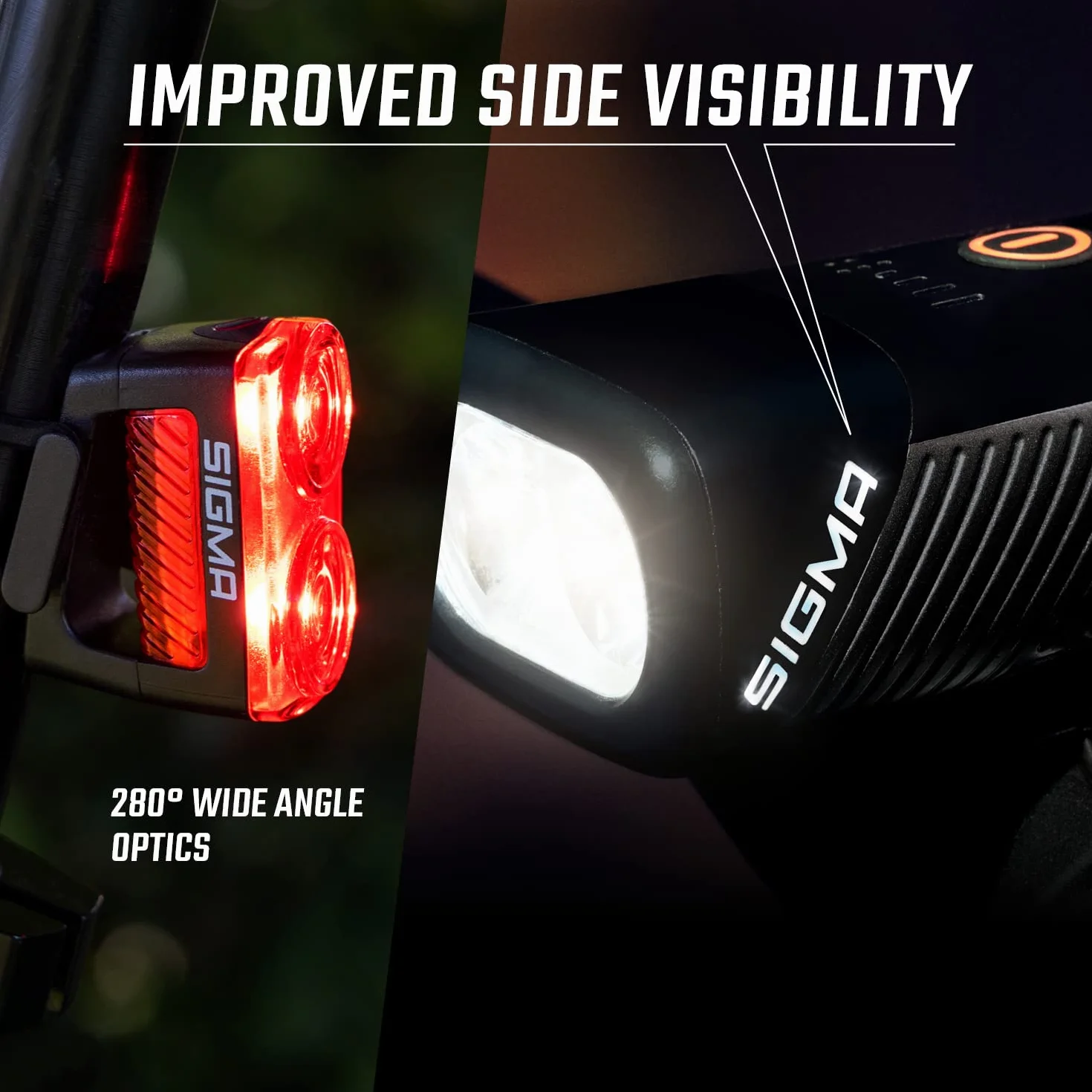 SIGMA Buster 1100/RL150 zestaw oświetleniowy 1100 lumenów przednie 150 lumenów tylne światło hamowania