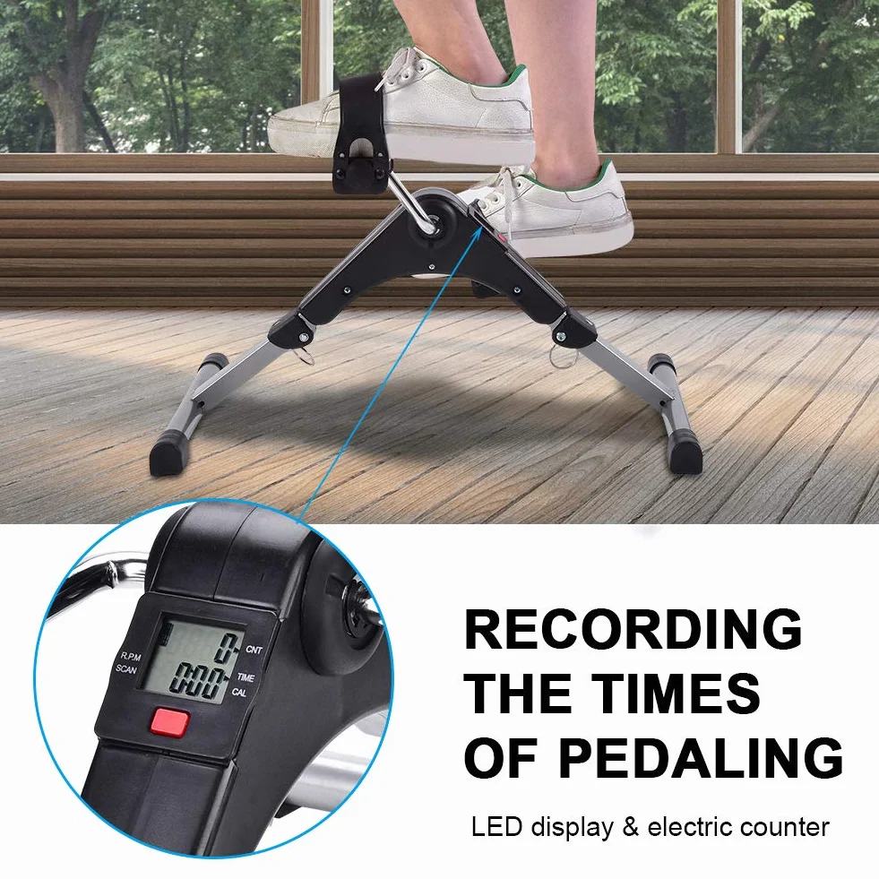 Rower treningowy składany Mini Bike z monitorem LCD na ręce i nogi