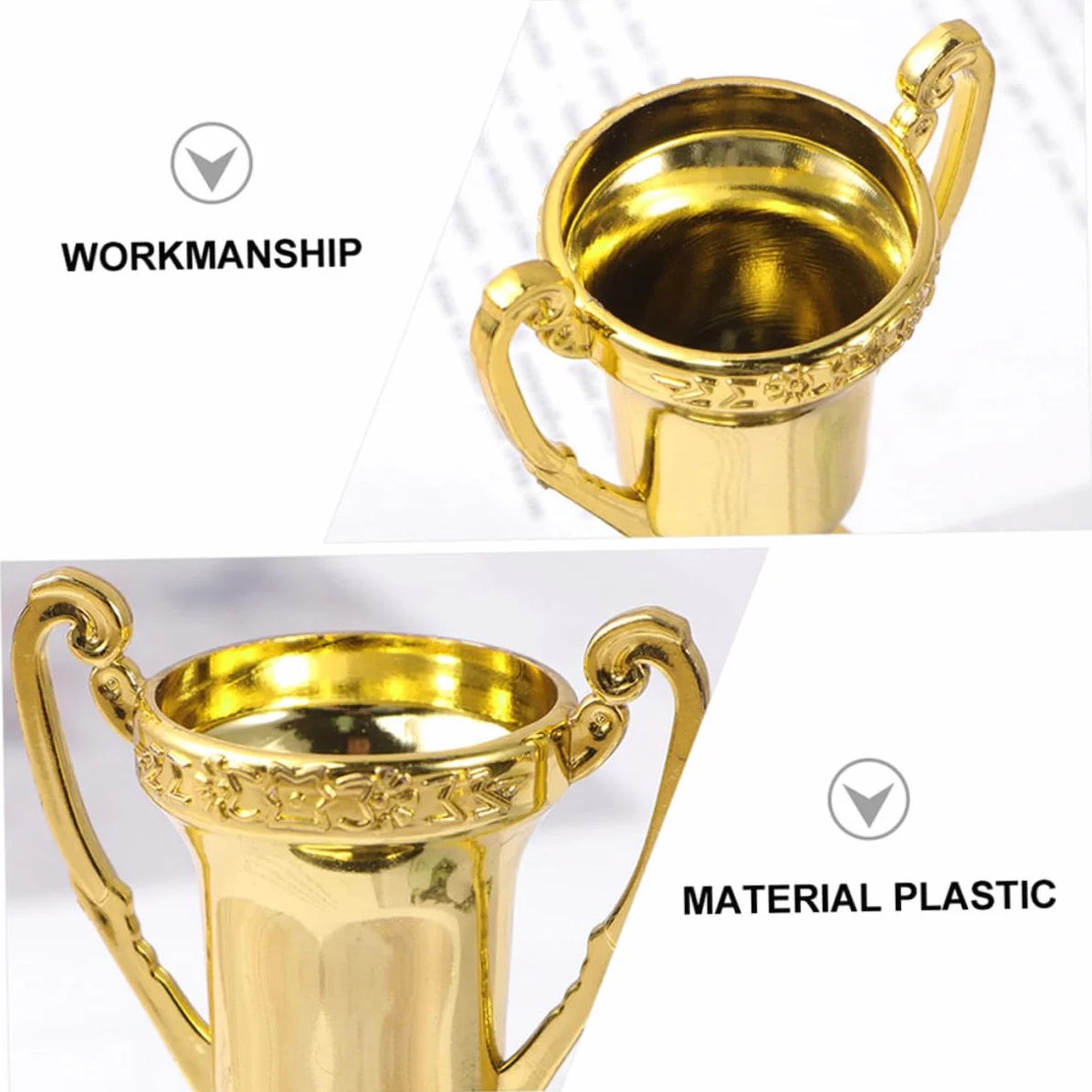 10kawałki Sztuk Trofeów Dekoracyjnych Plastikowe Puchary Delikatne Nagrody Dla Chłopiec Dziewczynka Akcesoria Imprezy I Konkursy