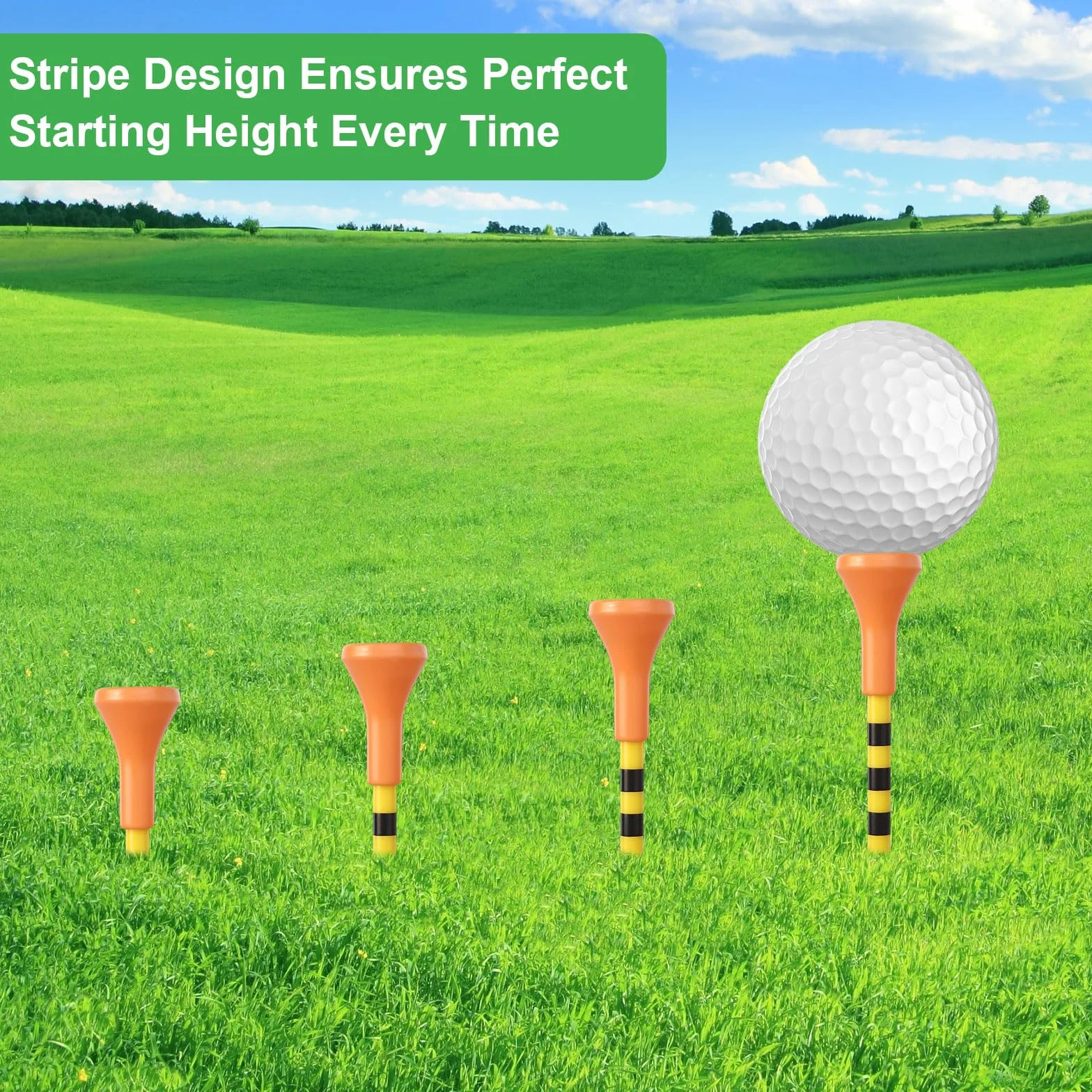 DELAESI 60 sztuk kolorowych kołków golfowych z tworzywa sztucznego 83mm dla golfistów hobbystów, profesjonalnych golfistów, młodzieży