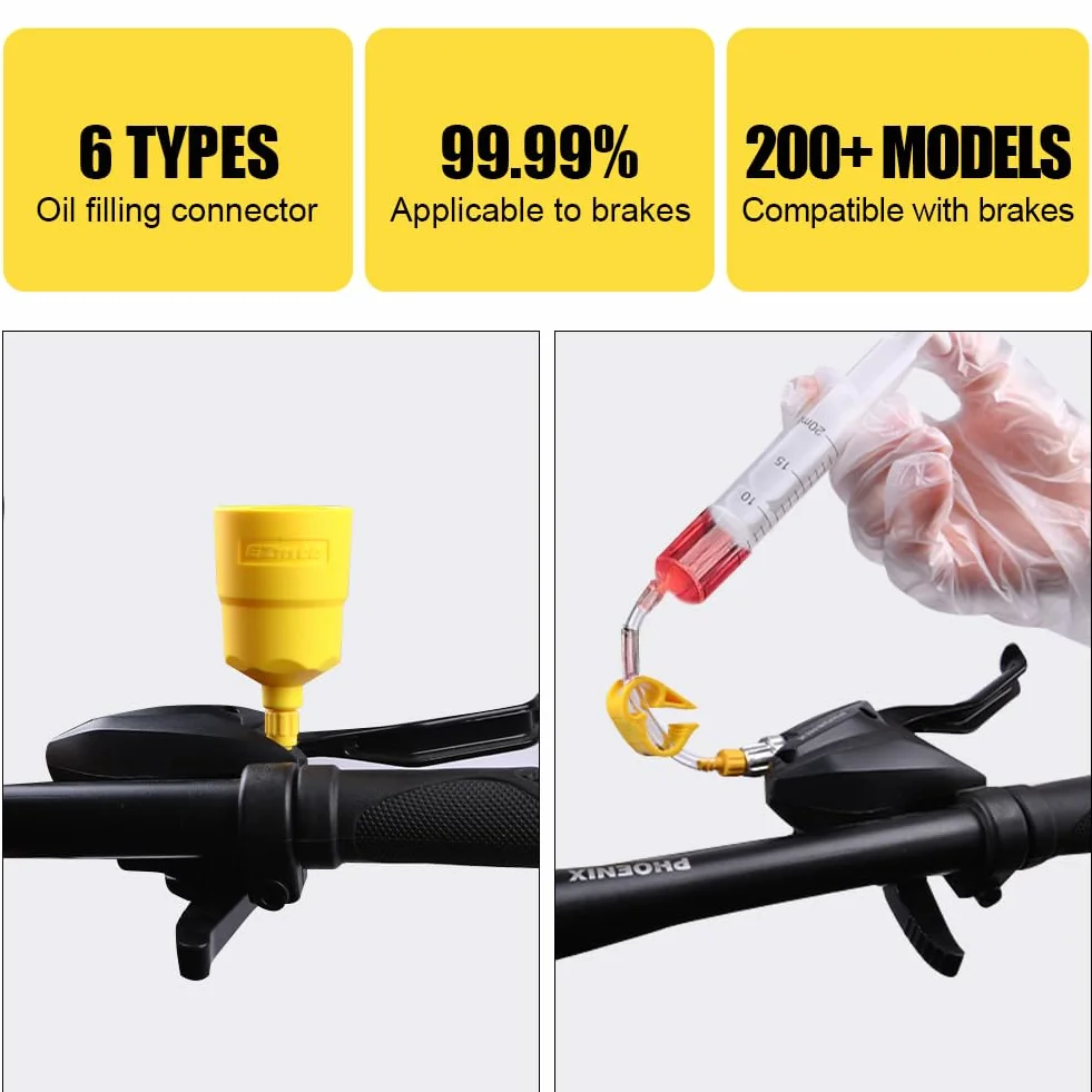 flintronic Zestaw do odpowietrzania hamulców, hydrauliczne hamulce tarczowe, do Shimano, TEKTRO, zestaw do odpowietrzania hamulców rowerowych