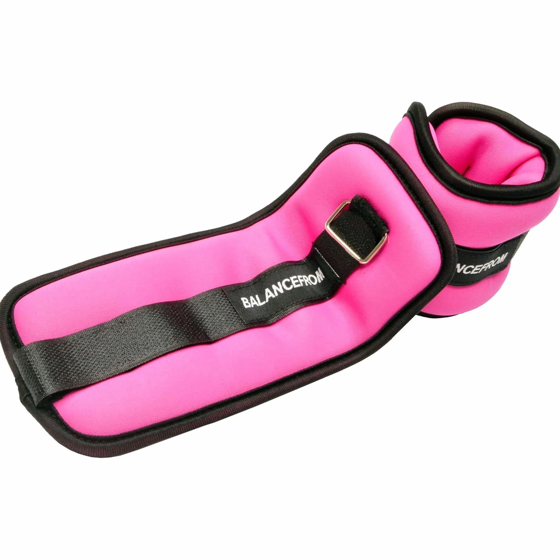 Signature Fitness Regulowane obciążniki na kostkę nadgarstek nogi 0,5 kg para różowe
