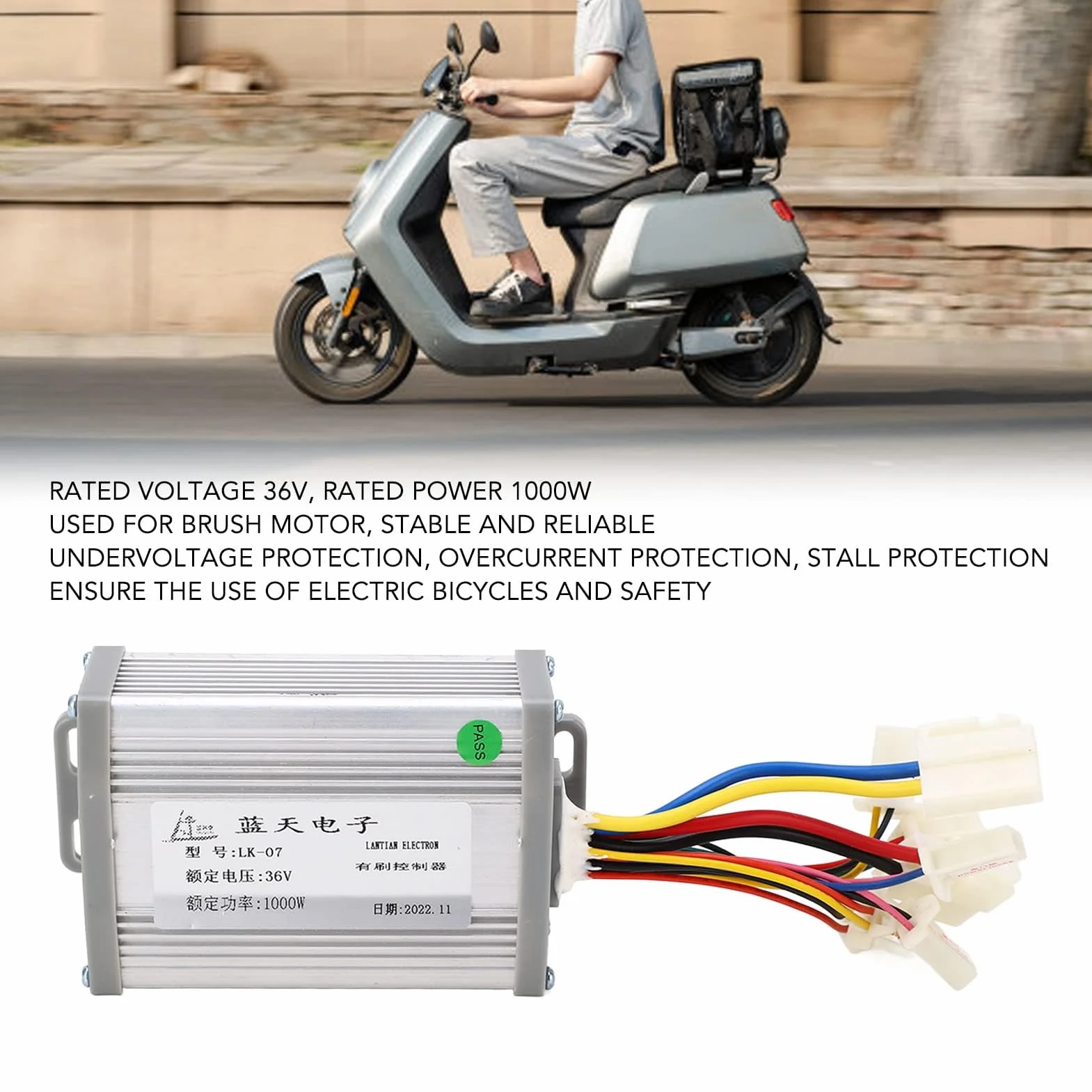 36V 1000W Sterownik Silnika Zestaw Pedałów Przepustnicy do Zestawu do Modyfikacji Roweru Elektrycznego