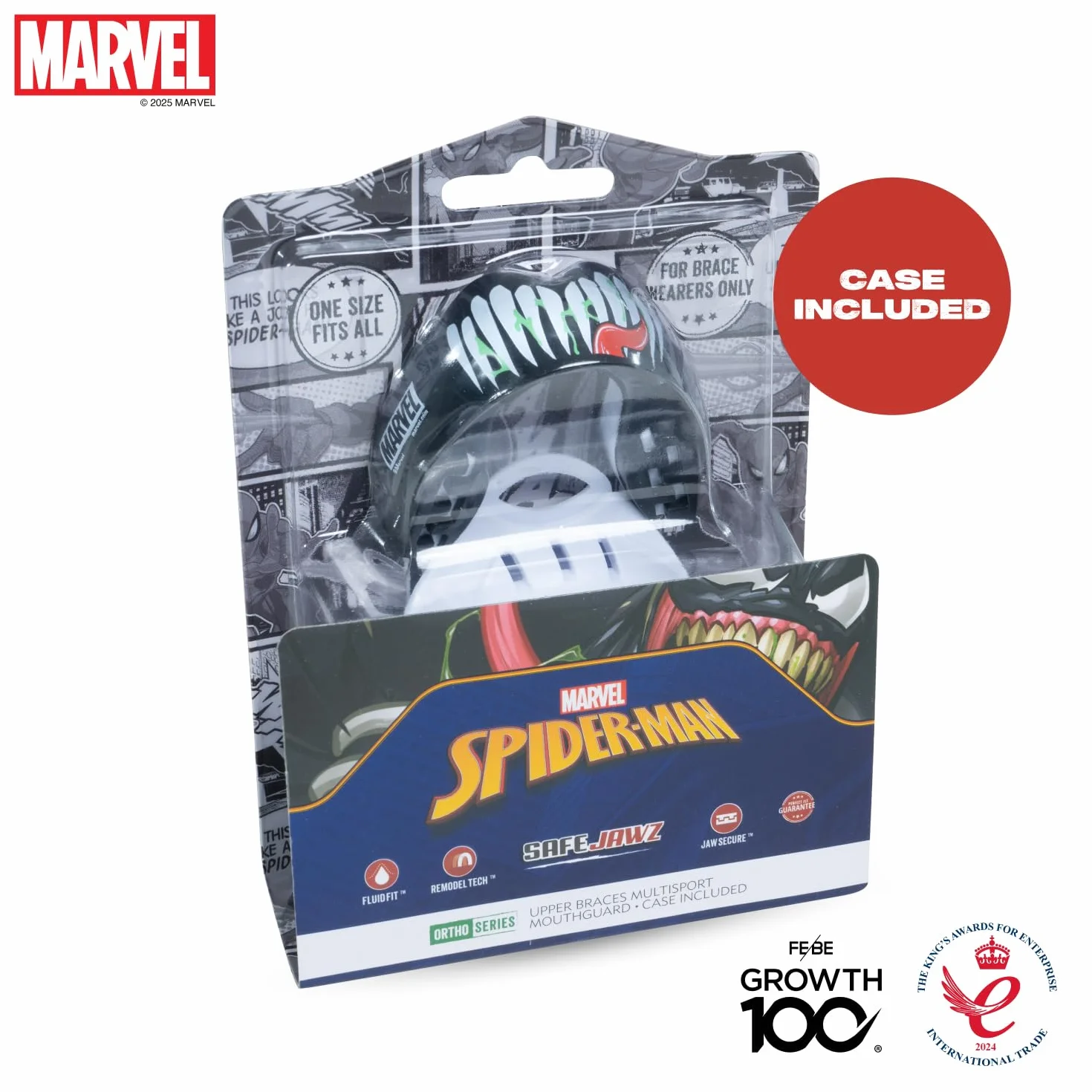 Marvel Venom Ochraniacz na zęby do aparatów ortodontycznych uniwersalny rozmiar z etui