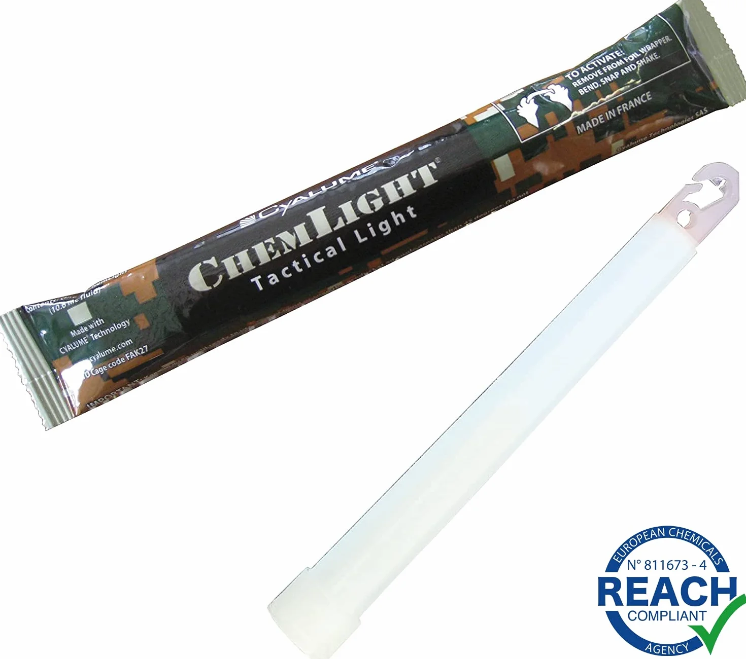 Cyalume ChemLight świecąca pałeczka 15 cm biały 10 szt. 8 godzin NATO