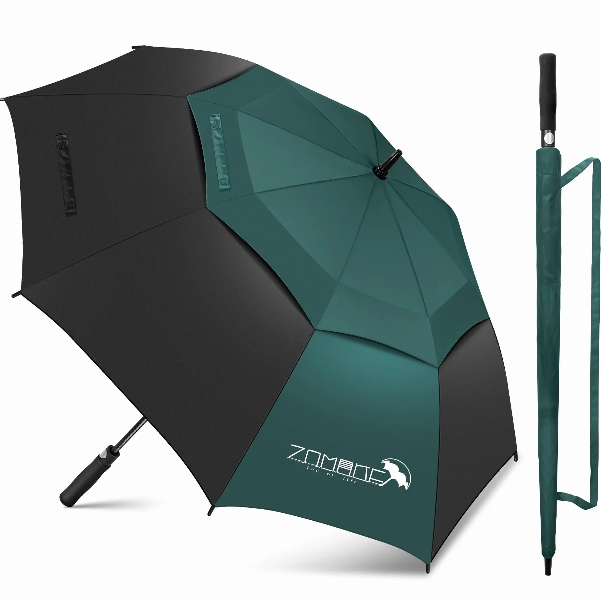 ZOMAKE Duża Parasolka Golfowa 62/68cale XL/XXL Wiatroodporna Mocna Parasol z Podwójnym Zadaszeniem i Wentylacją dla Mężczyzn