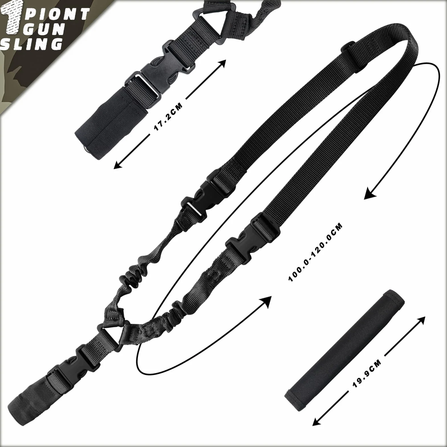 ZONSUSE 1-punktowy taktyczny pasek do broni regulowany szybki zwalnianie karabin Airsoft