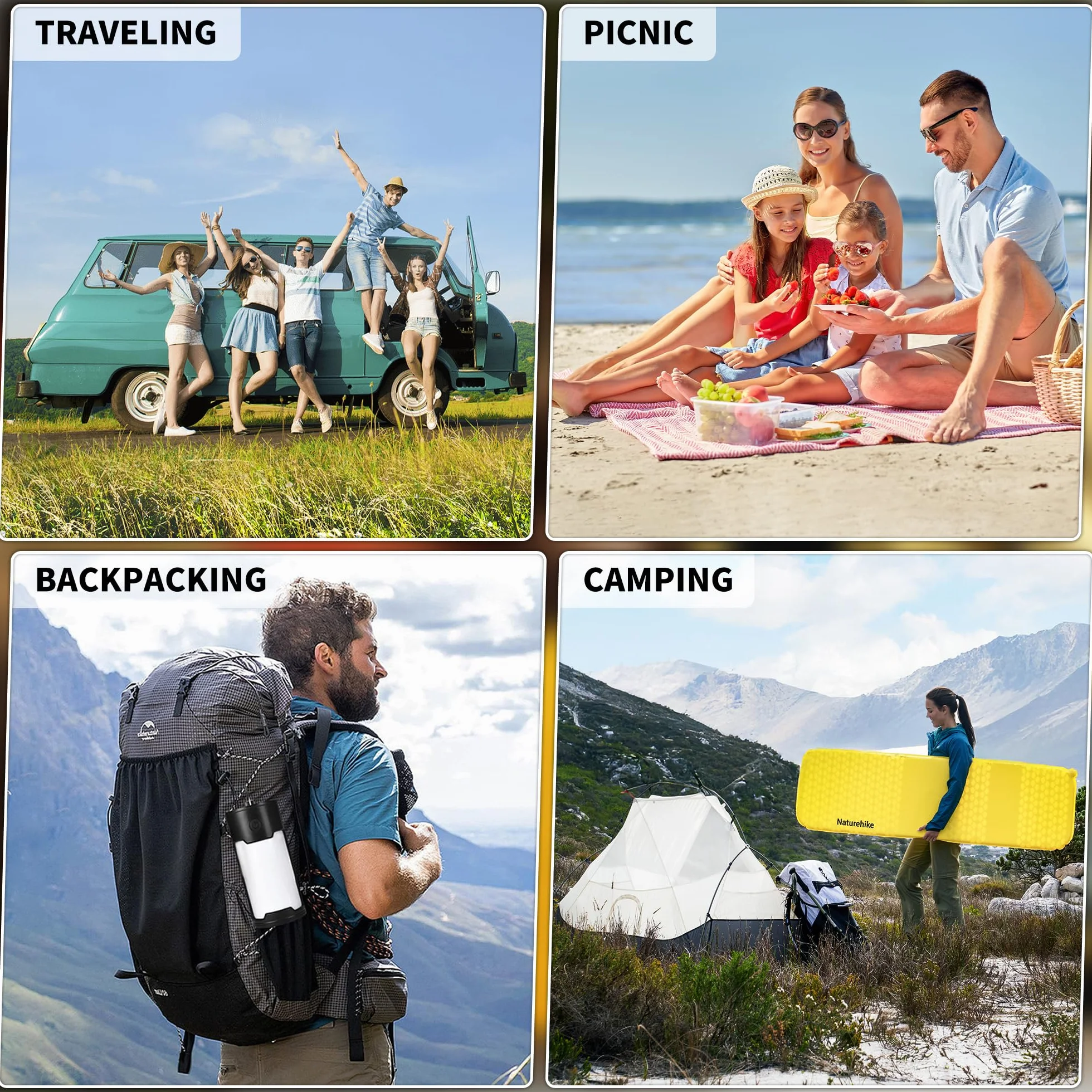 Naturehike Yugu Air Mattress samopompująca się karimata 3,5 cm kompaktowy lekki materac dmuchany na kemping trekking sport