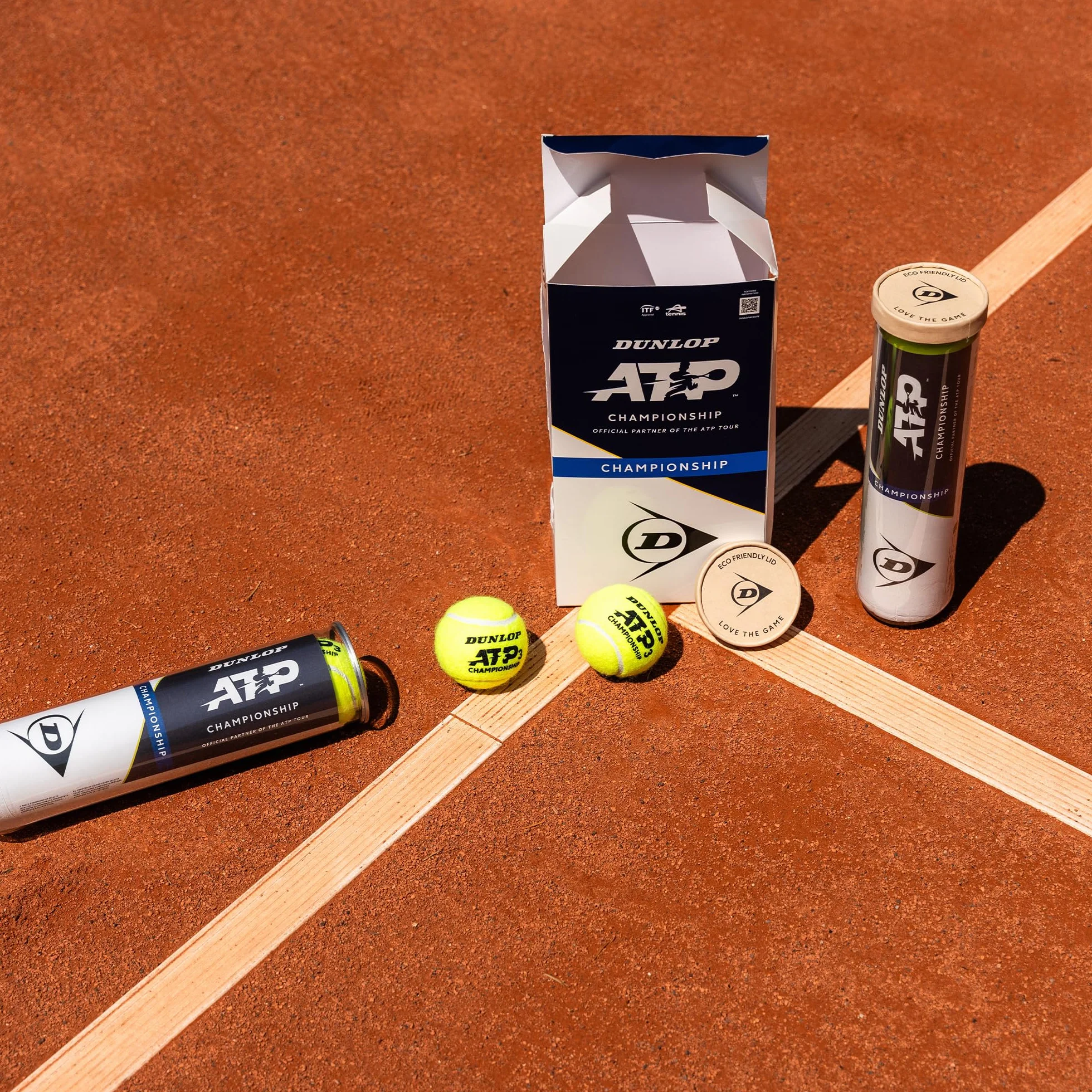 DUNLOP Piłka tenisowa ATP Championship – na piasek, twarde boisko i trawnik (2 x 4 piłki)